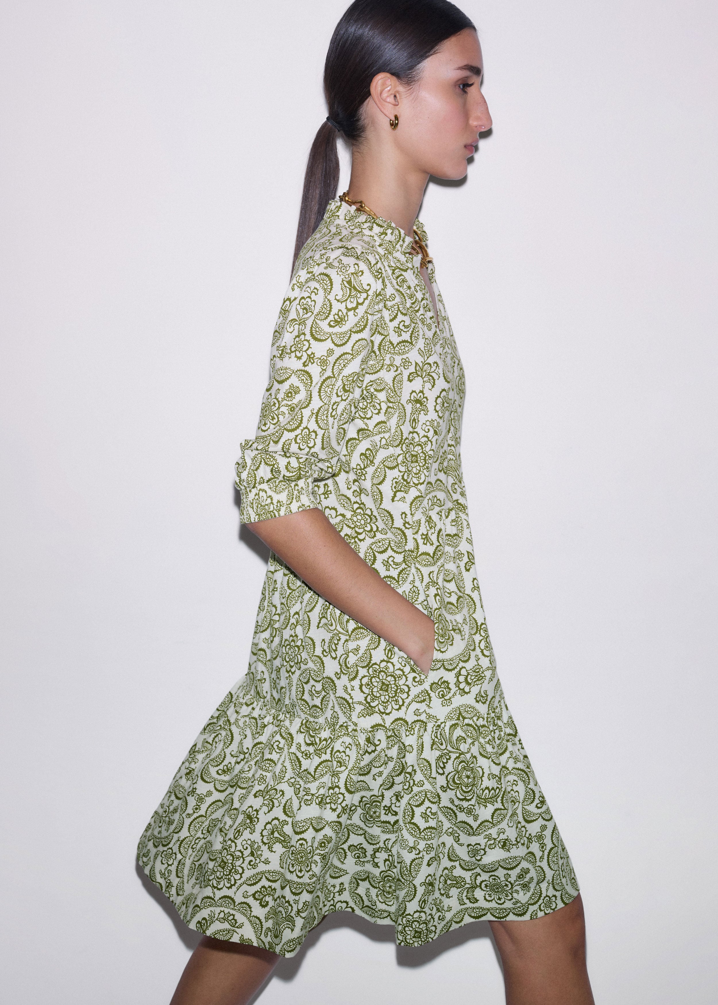olive t shirt dress Soft Tee Midi Dress