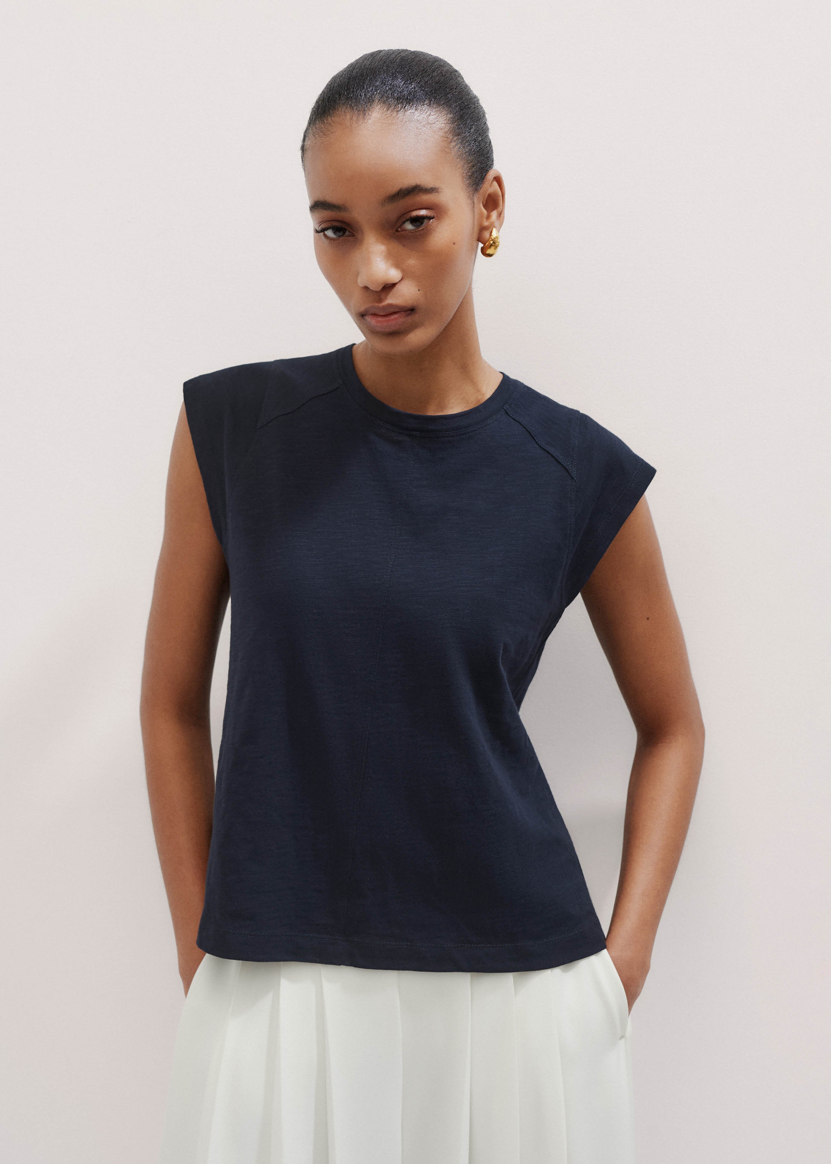 トップス STILL BY HAND SILKETE COTTON SWEAT NAVY 26758_3a00895d44-
