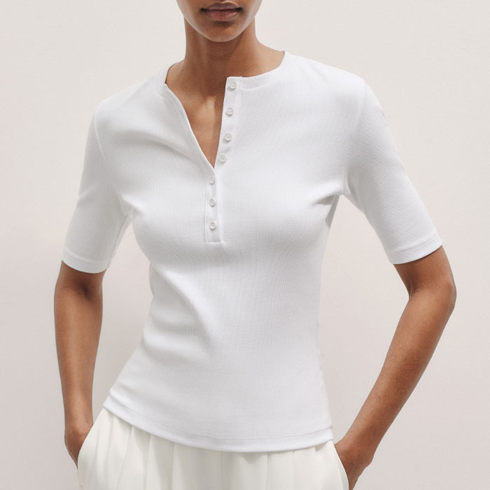 トップス andmary Delta button tops ANDMARY】Delta button tops