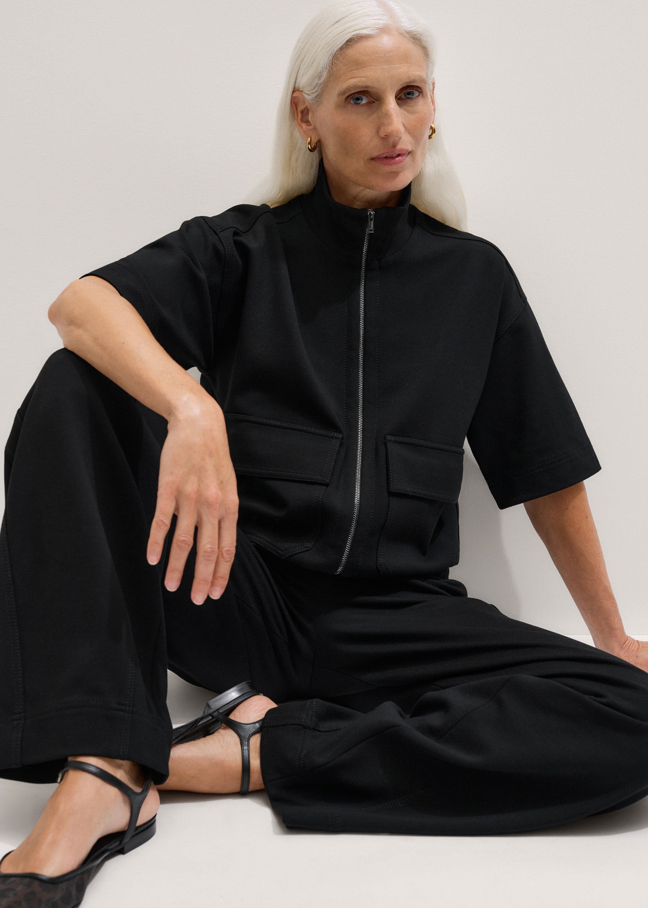 Women's Black AM-PM Swing Top | ME+EM