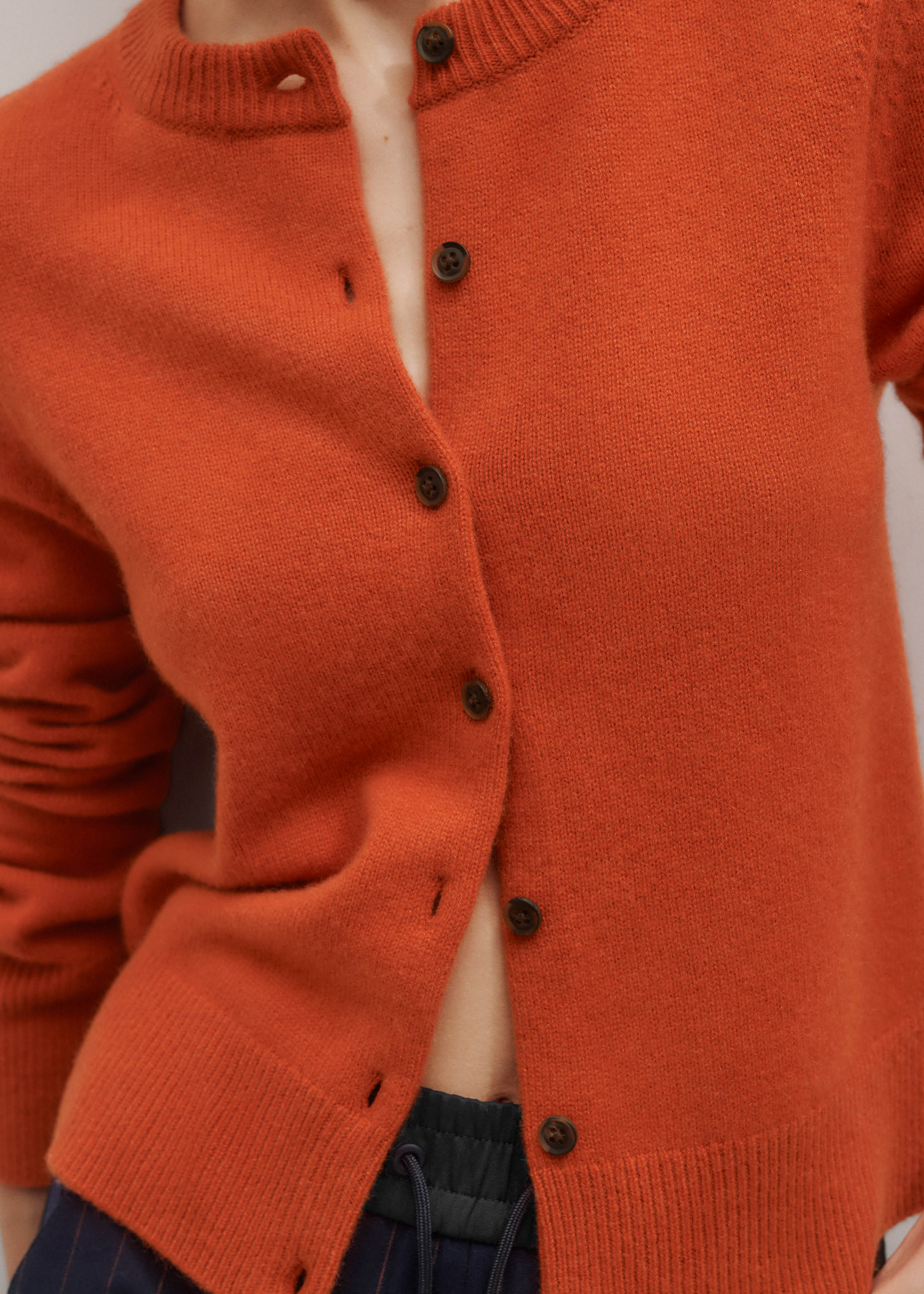 Women's Orange Straight Cardigan | ME+EM