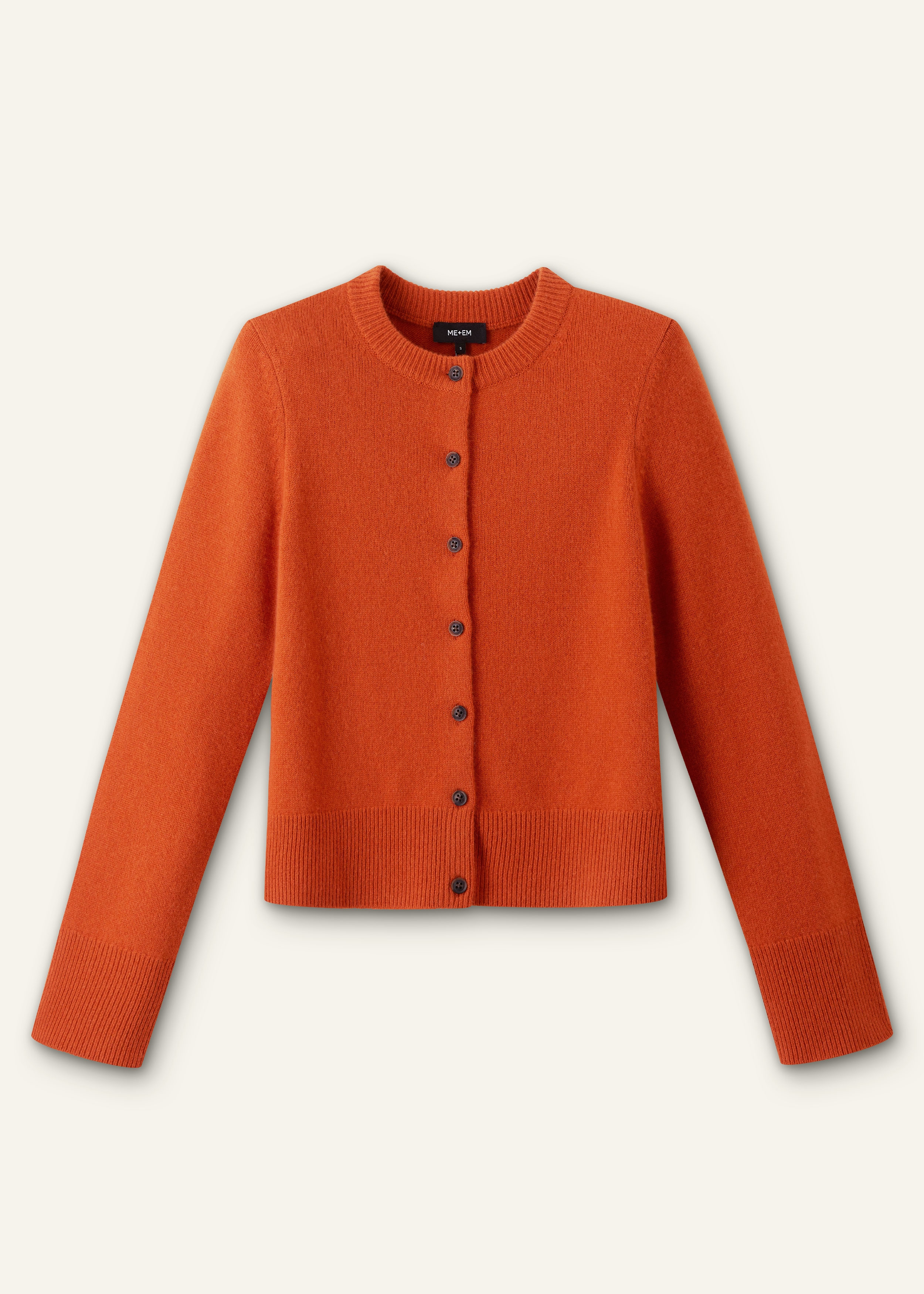 Women's Orange Straight Cardigan | ME+EM