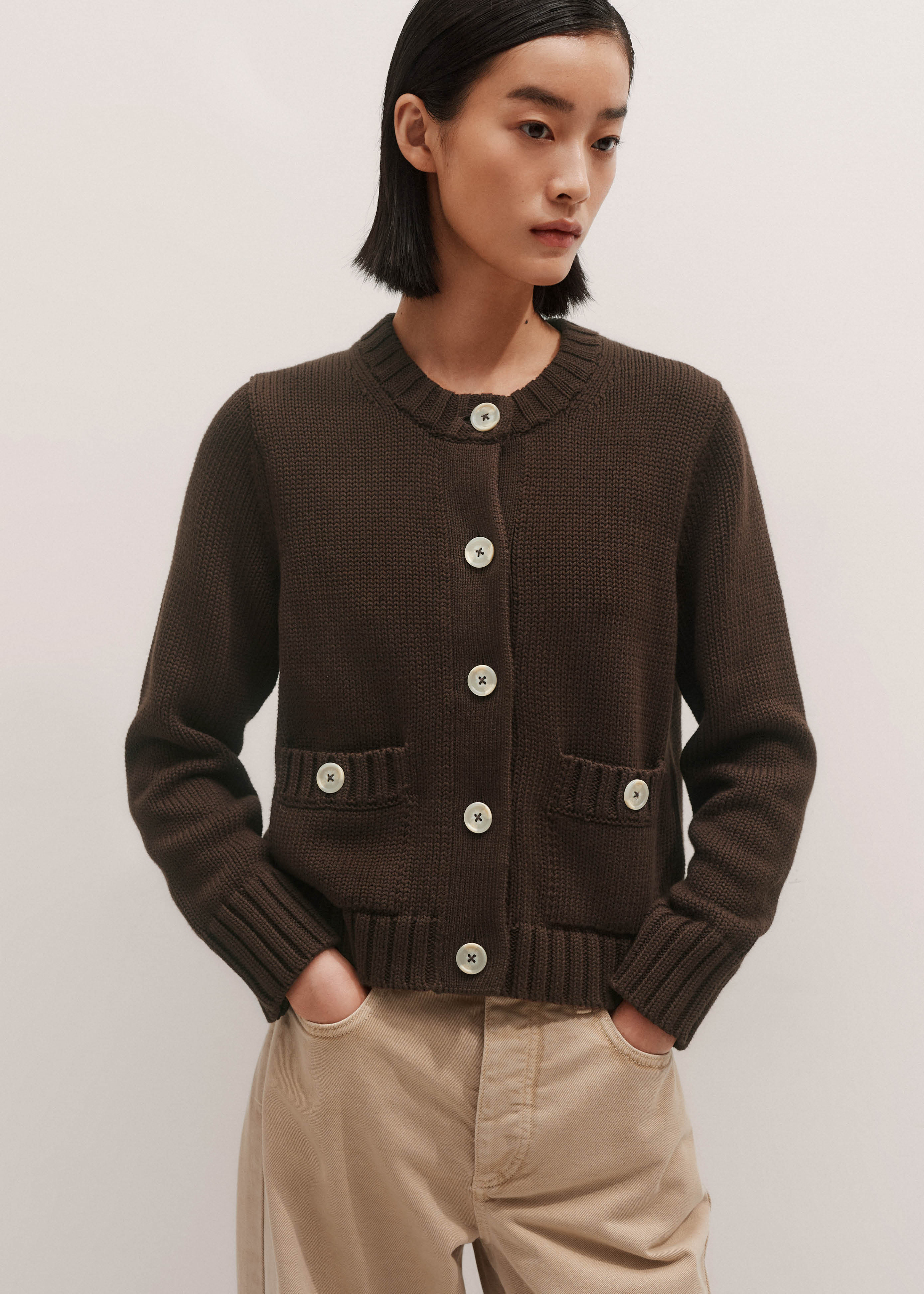 Straight Crop Cardigan