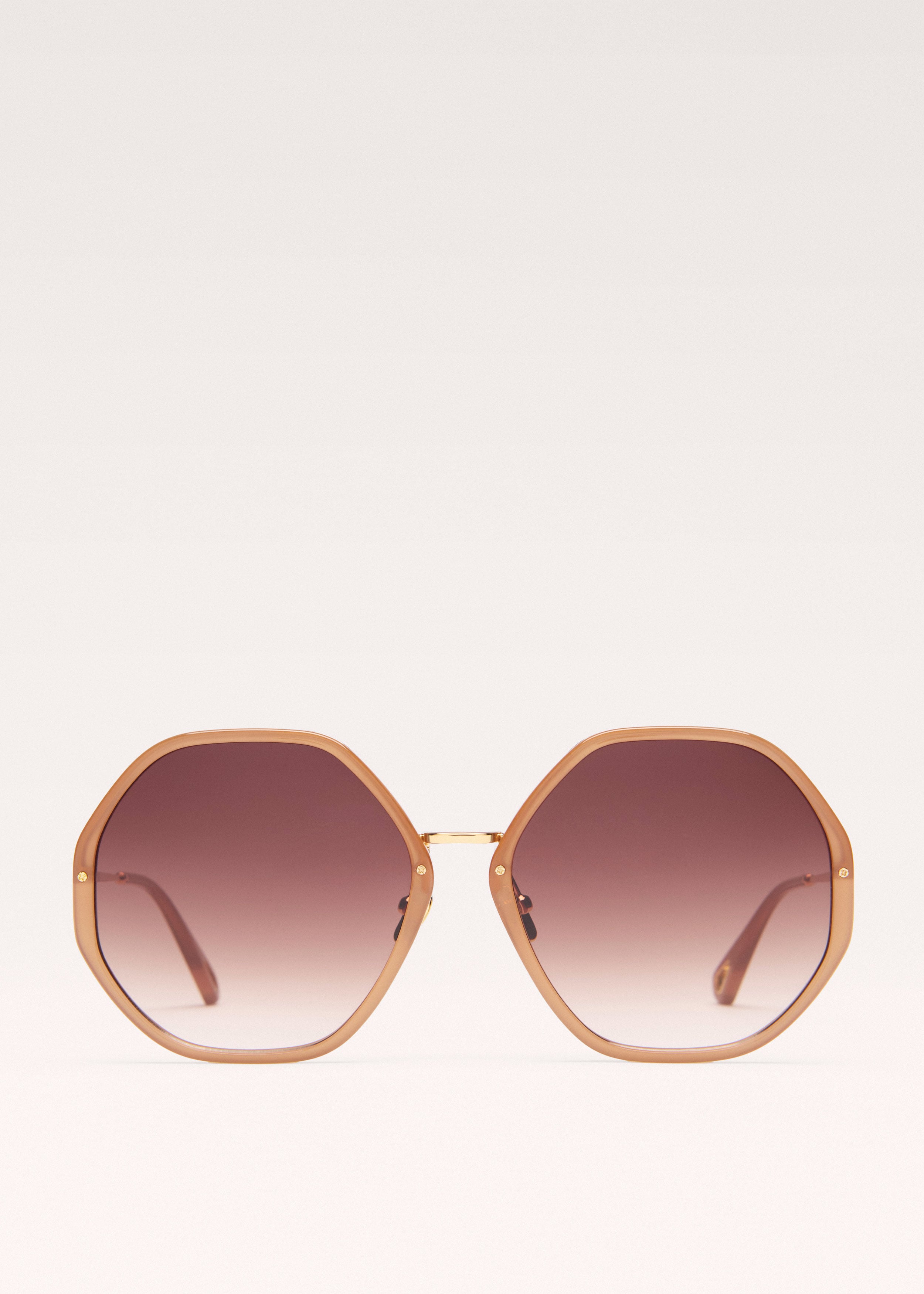 Heptagonal Sunglasses in Sunglasses Smokey Nude