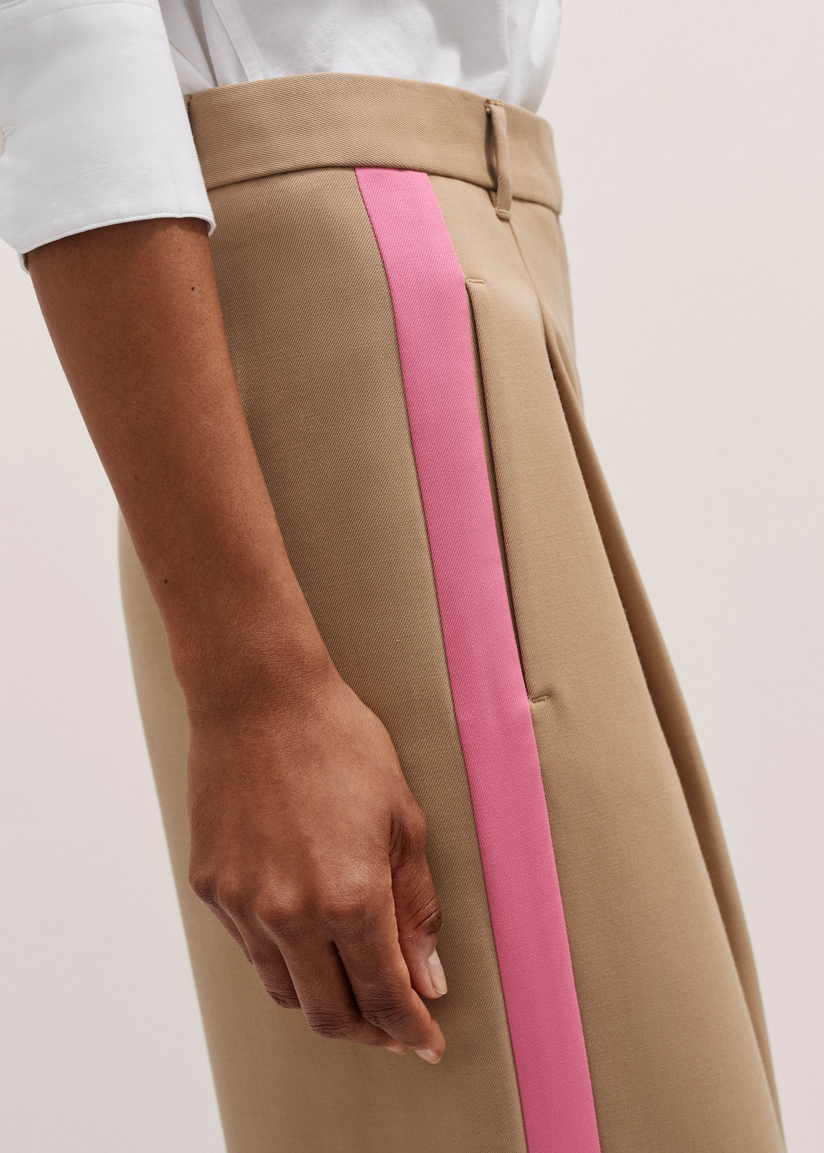 Side Stripe Wool Mix Pants（brown） Side Stripe Wool Mix Pants（brown）