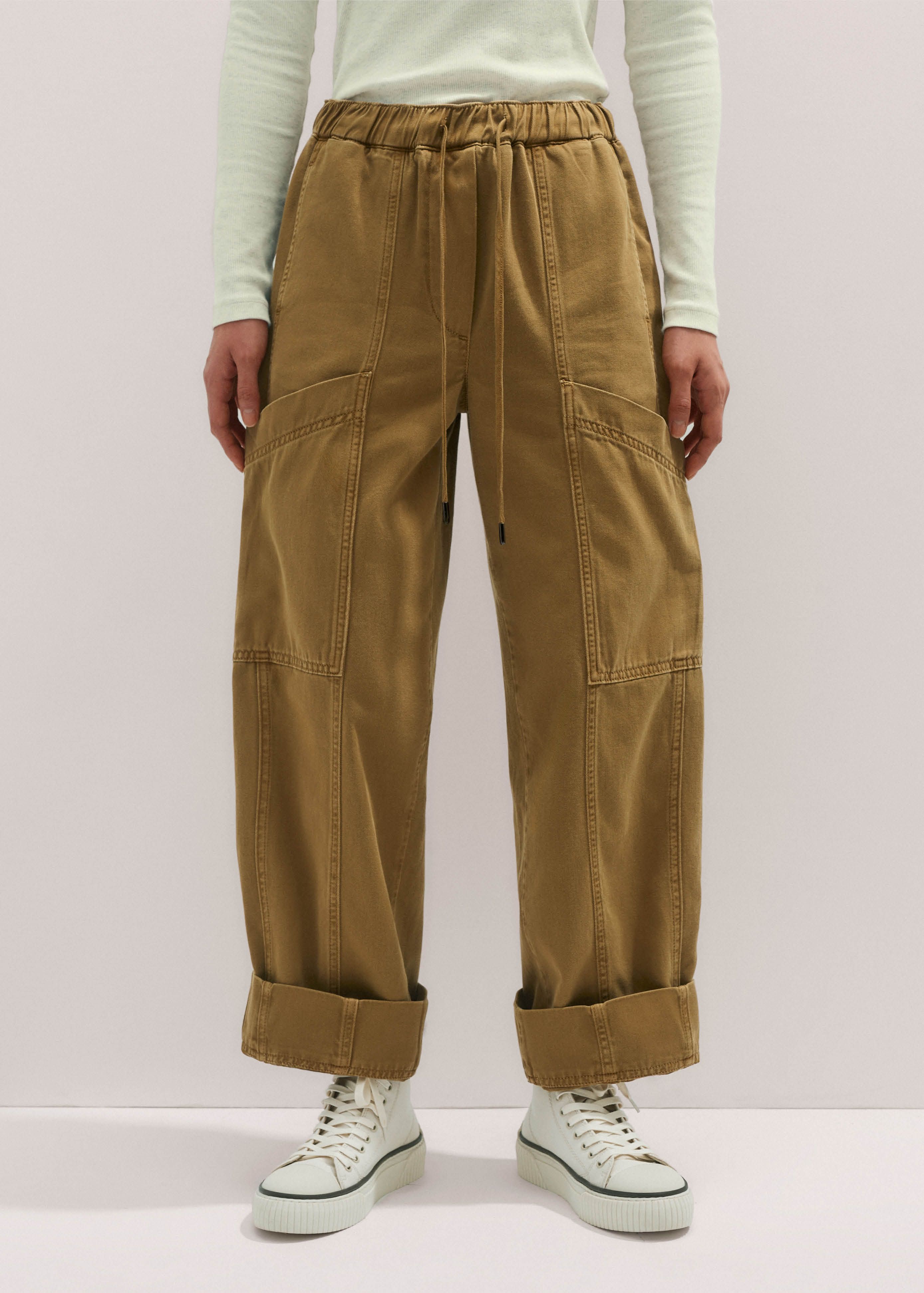 休日限定 Women's ME+EM | Pant Combat Twill Cotton Brown メンズウェア
