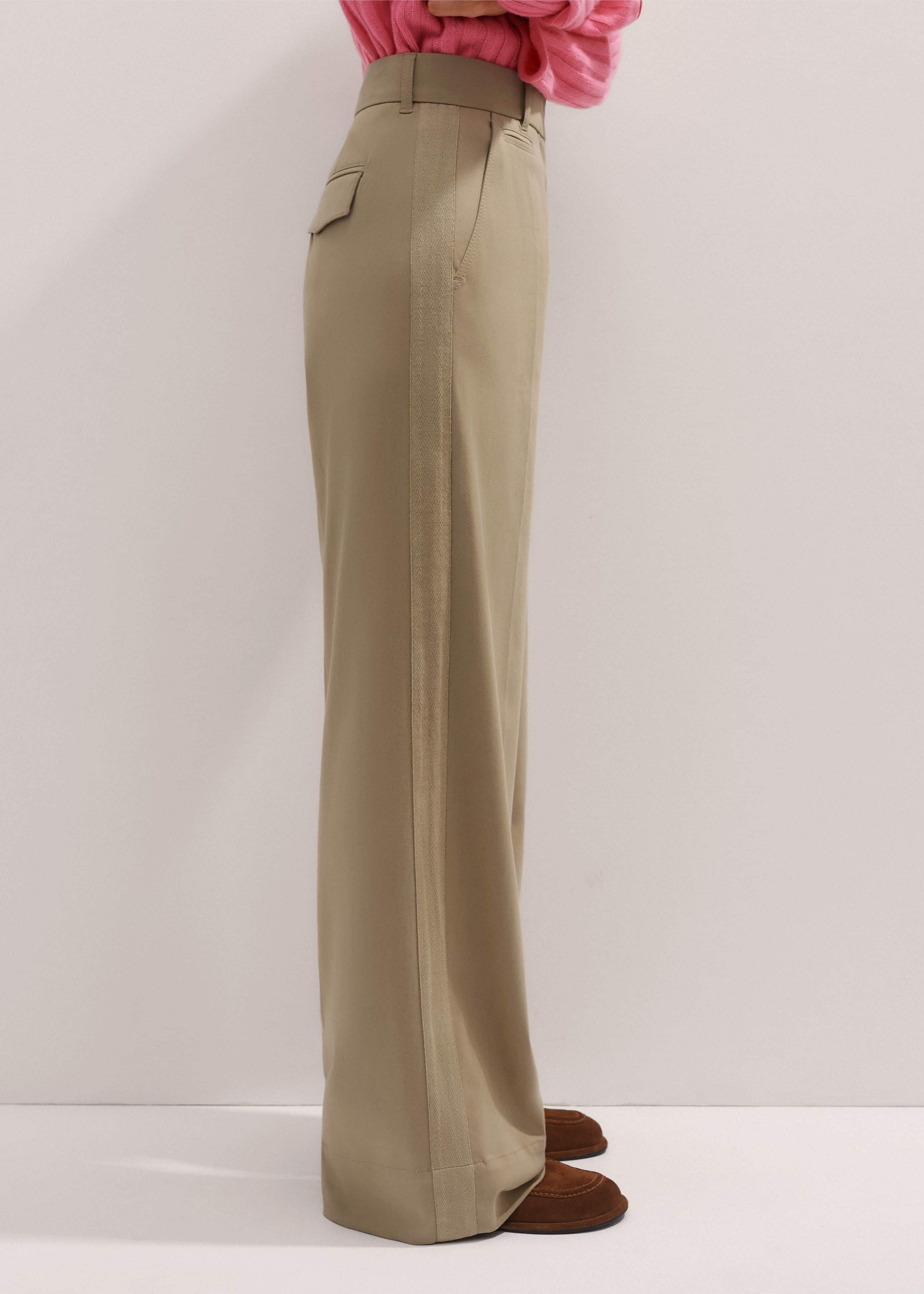 ボトムス mabli 25ss meadow stripe pants & necktie Striped-Cargo-Pants-Blue-