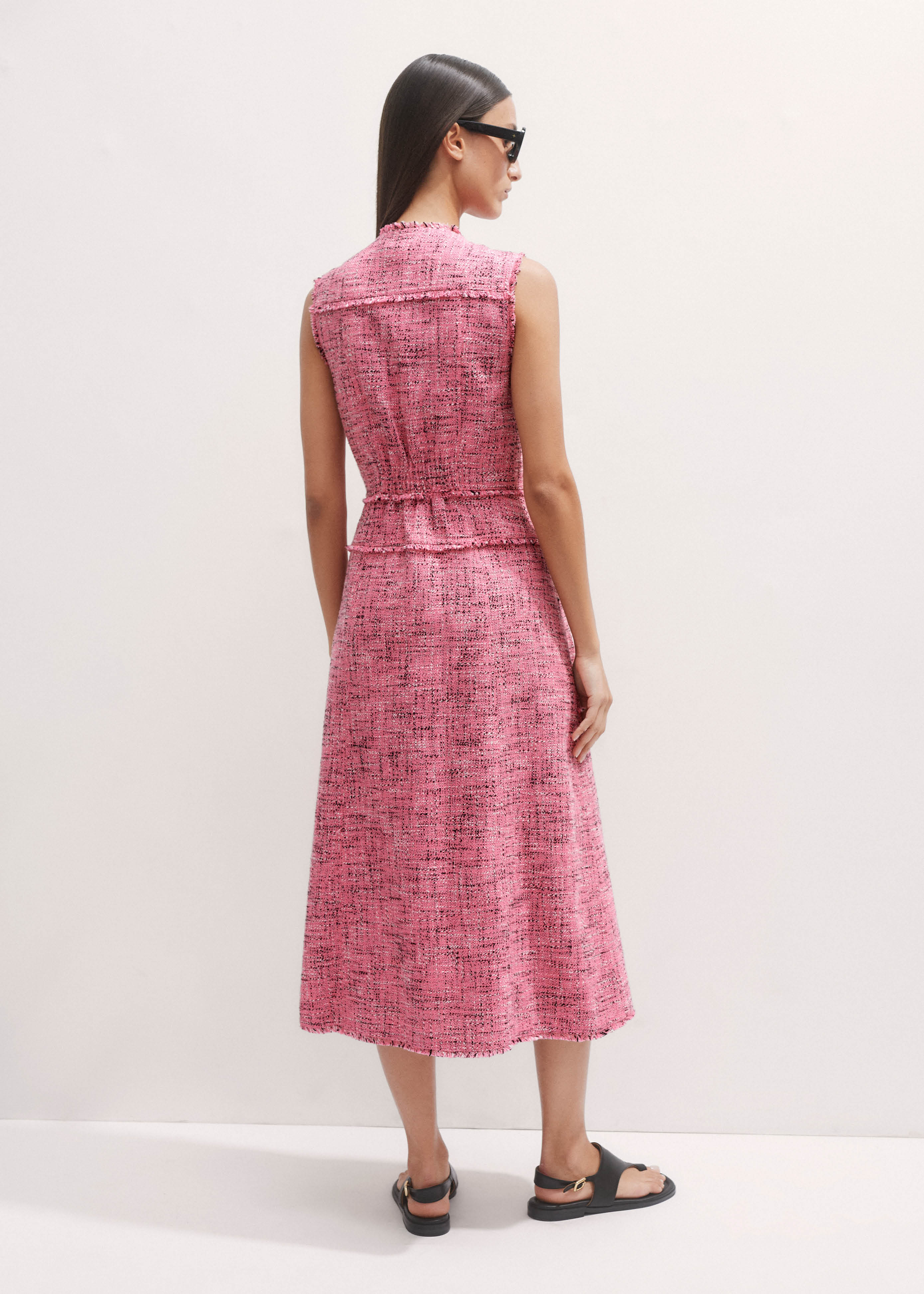 ハーリップトゥ　Classic Tweed Midi Dress M 25833_3ac6268bb4-