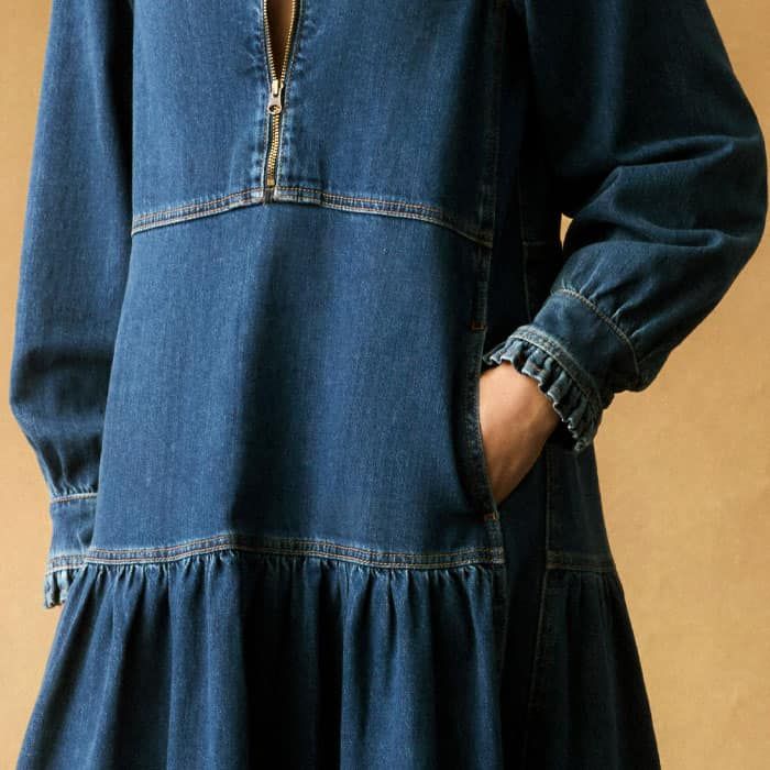 white christmas dresses Denim Easy Dress M / Denim main image 0