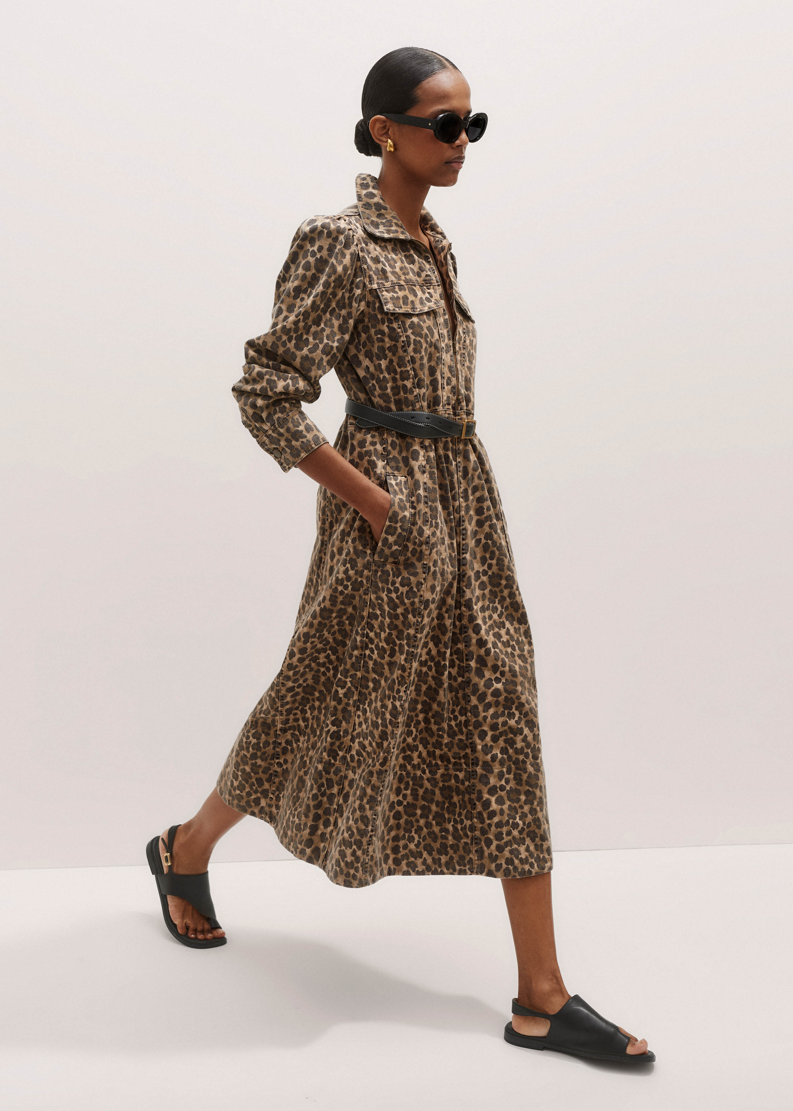 strapless open back dress Plus Size Animal Print Peplum Blouse | You + All | Shop Online main image 1