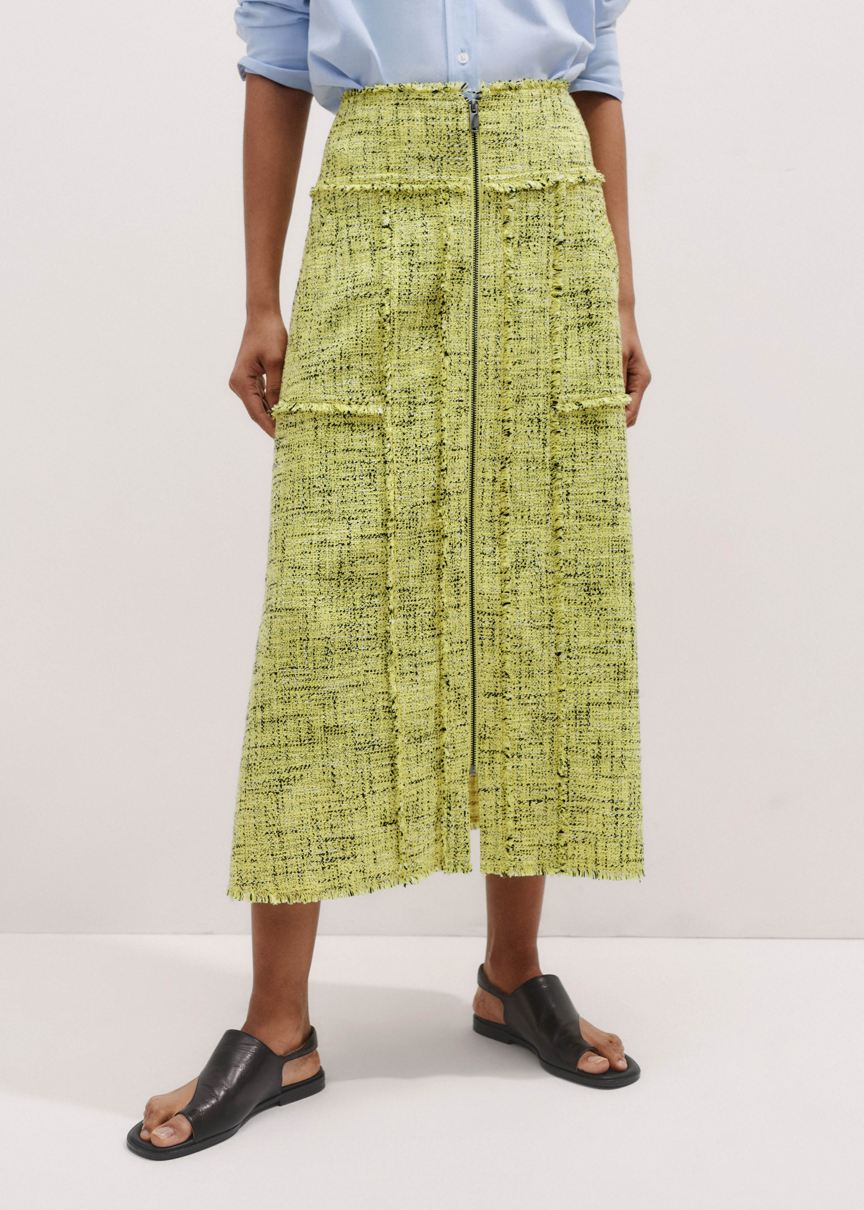 スカート TWEED COMBI I LINE SKIRT Eaphi Èaphi TWEED COMBI I LINE SKIRT