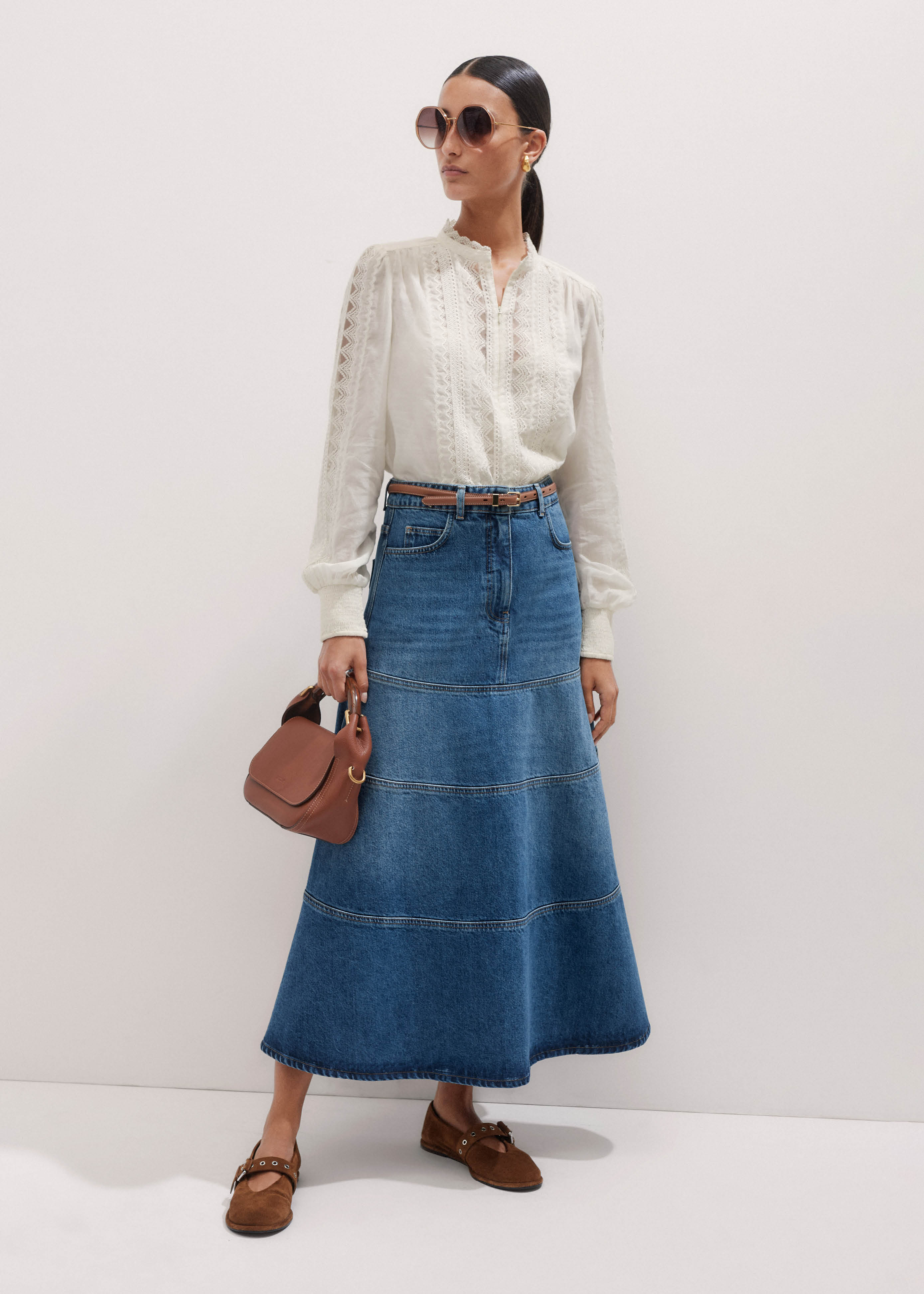 【INCHANT ME】105 Denim Midi Skirt INCHANT ME】105 Denim Midi Skirt (INCHANT ME/スカート