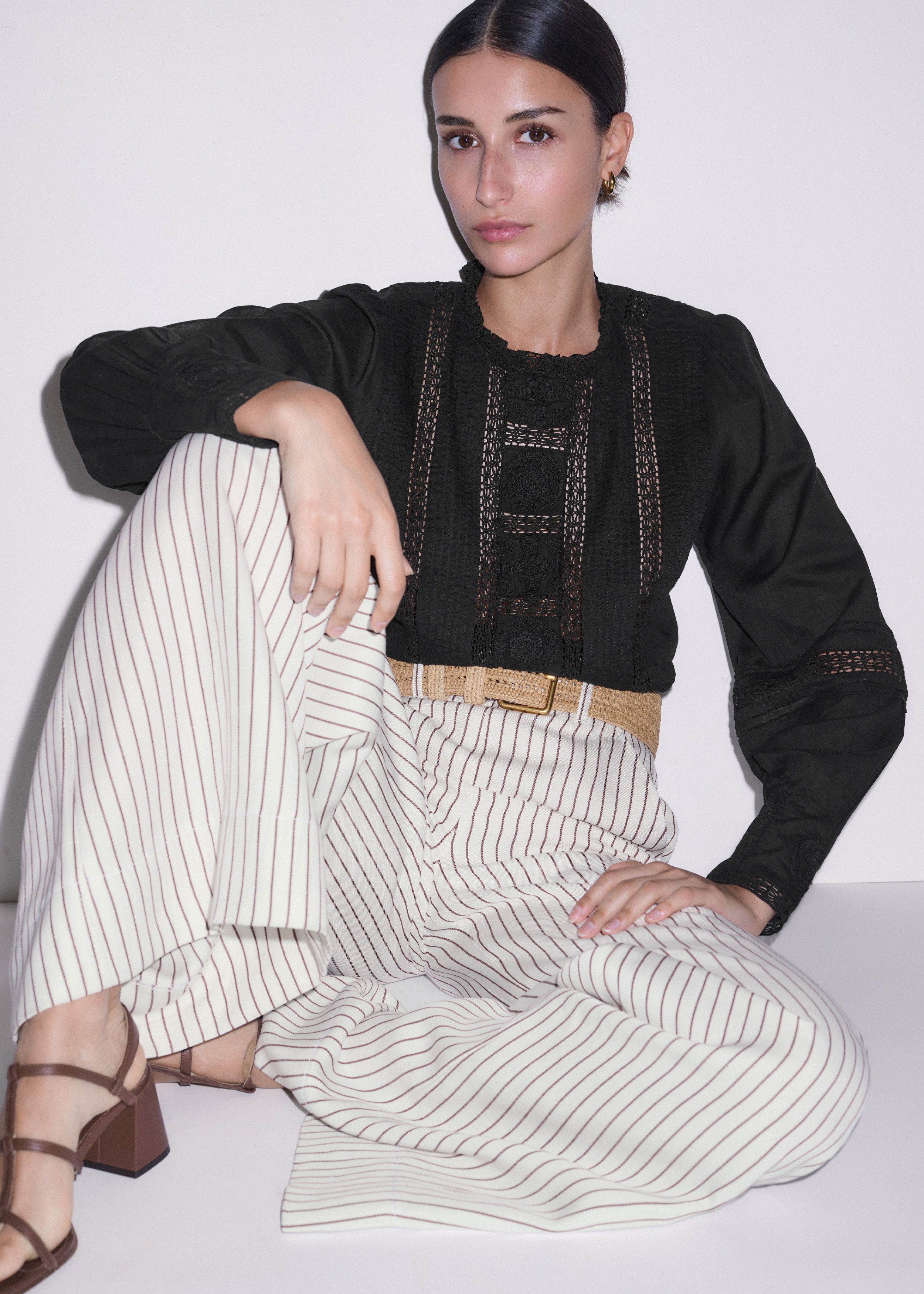 Embroidered Detail Top
