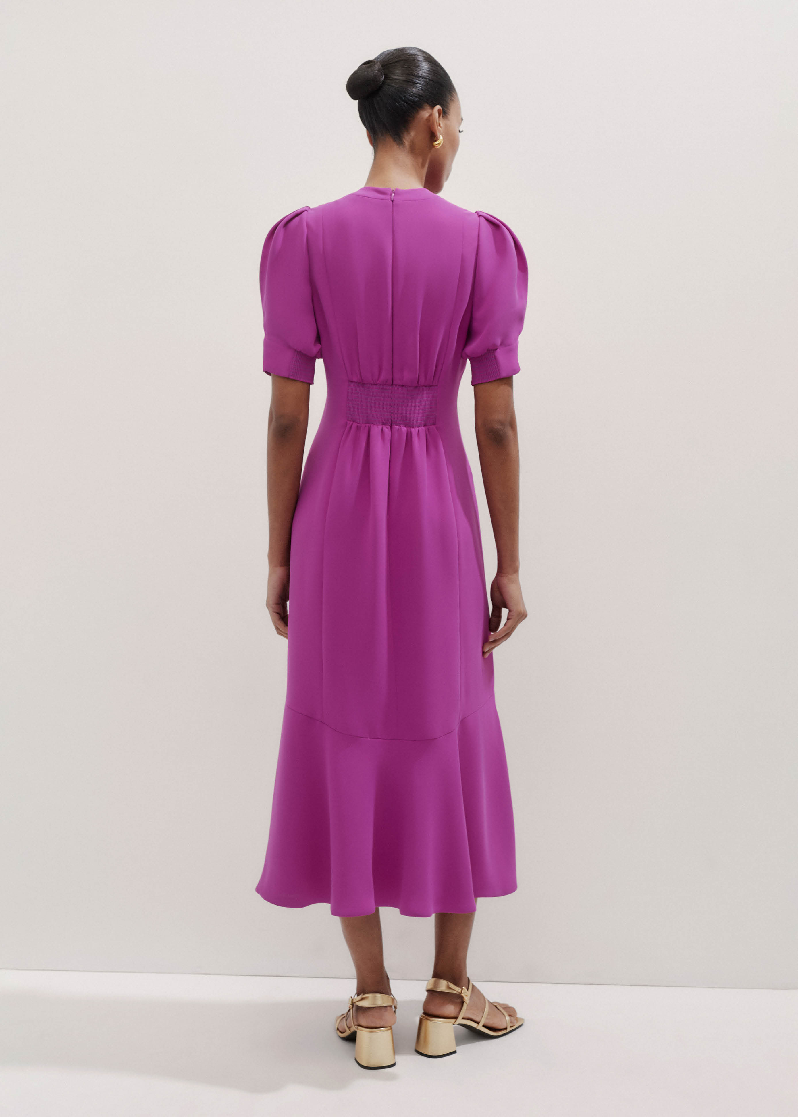 Me+em Crepe Midi Dress - Iris