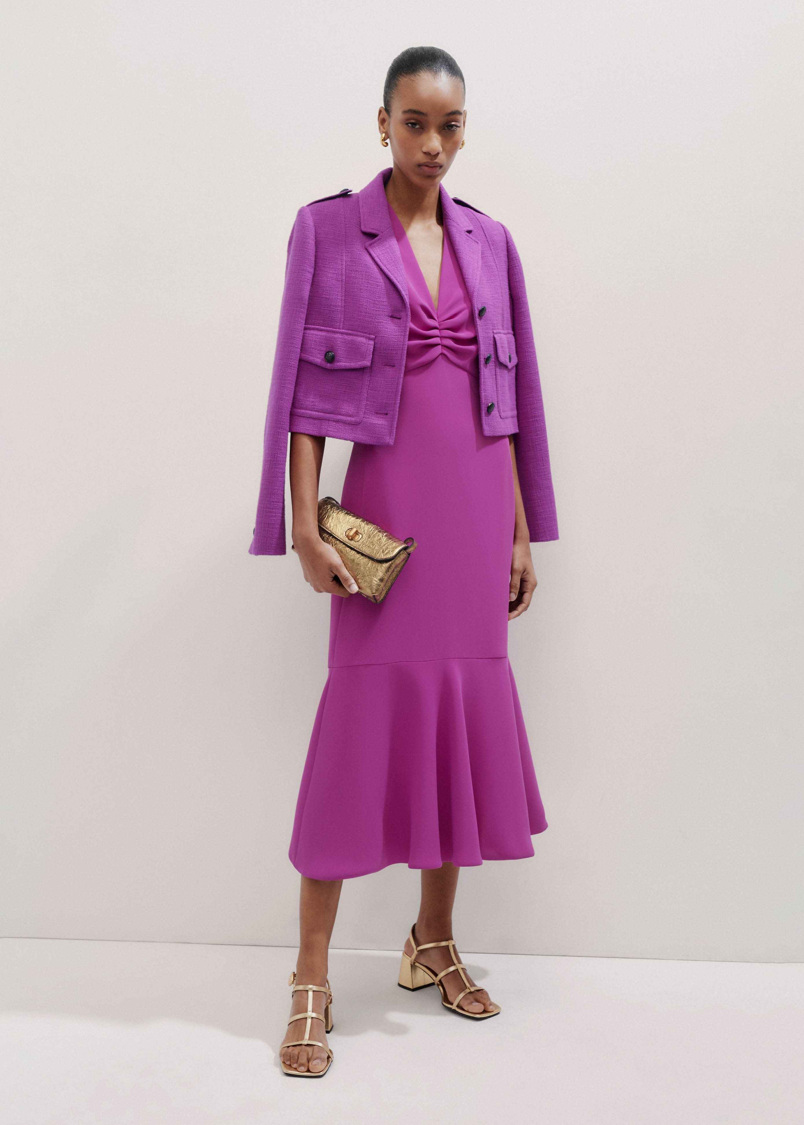 purple emmy crepe dress Emmi Dress in Lilac