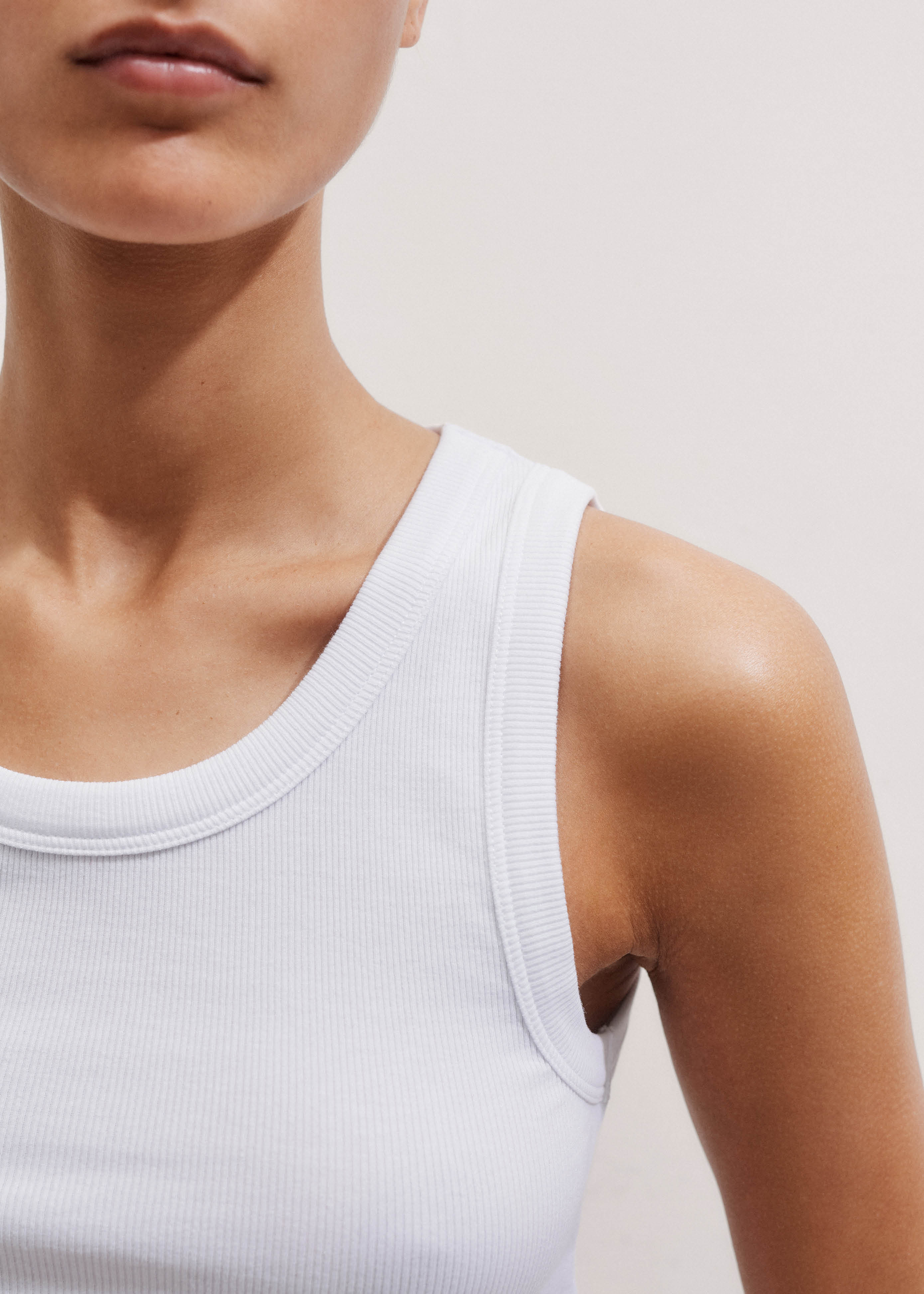 Women's White Ultimate Crop Tank | ME+EM
