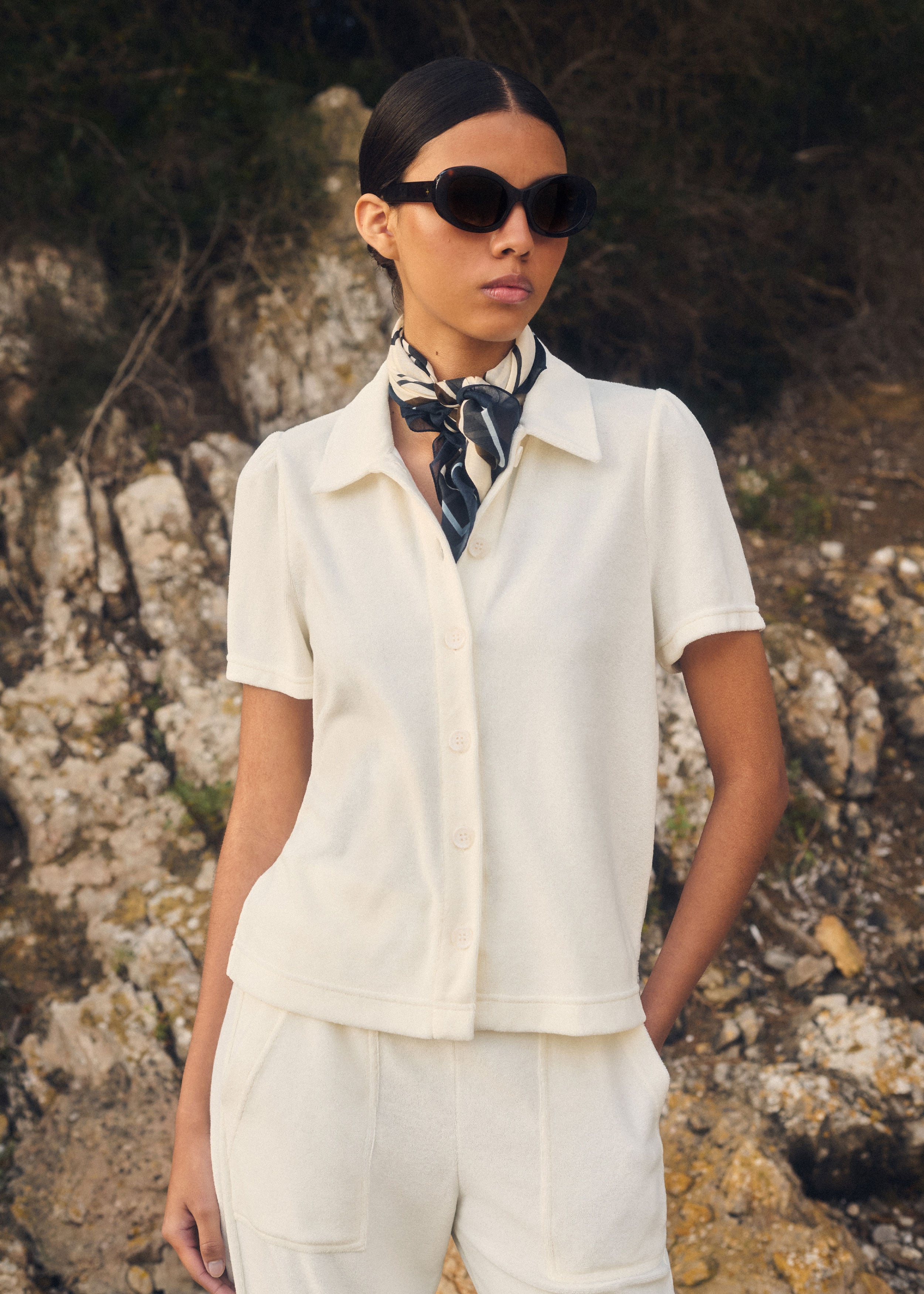 Towelling Short-Sleeve Shirt