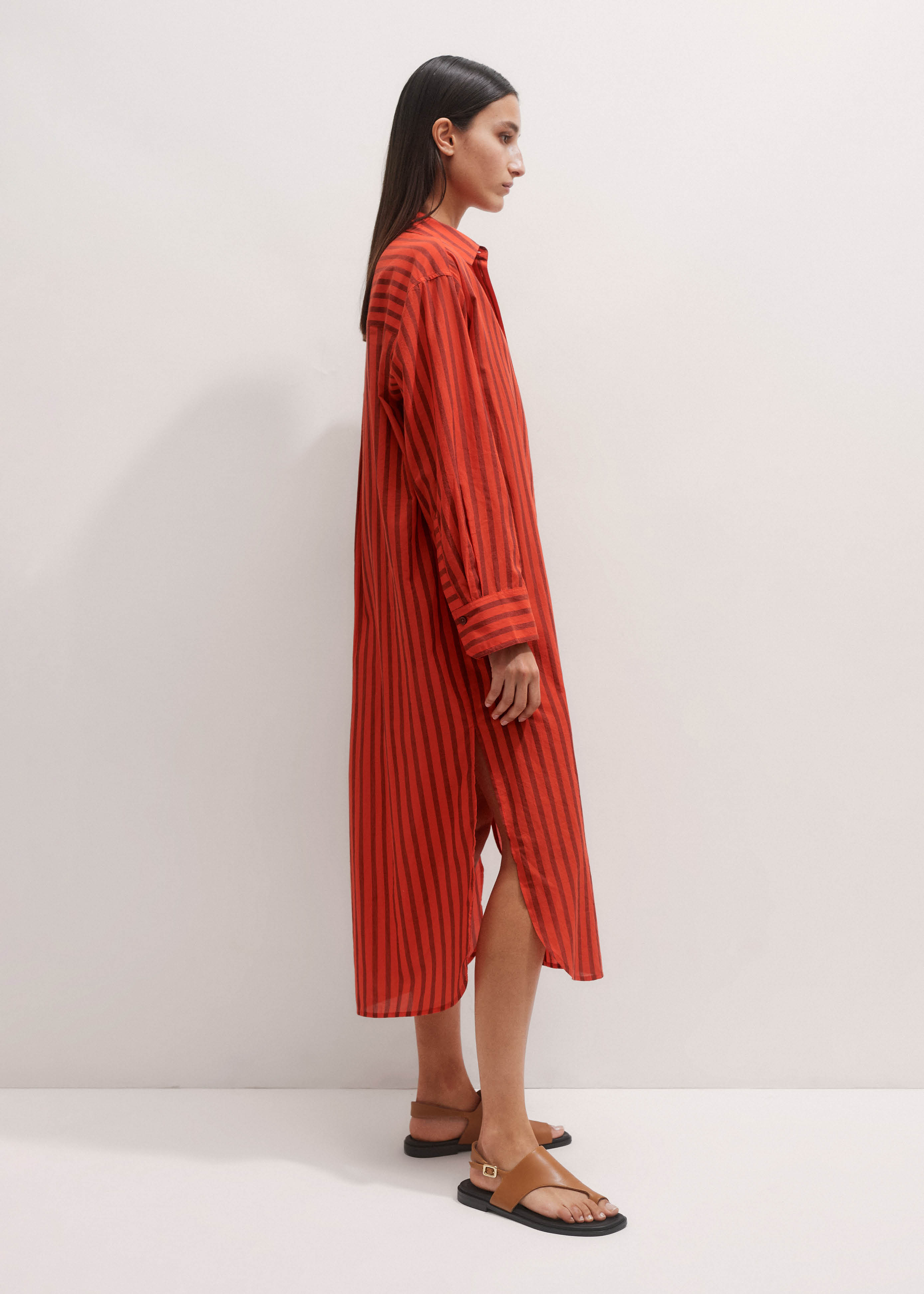 me and em beach midi shirt dress Women's Orange Beach Midi Shirt Dress