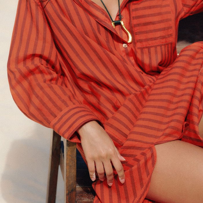 me and em beach midi shirt dress Women's Orange Beach Midi Shirt Dress