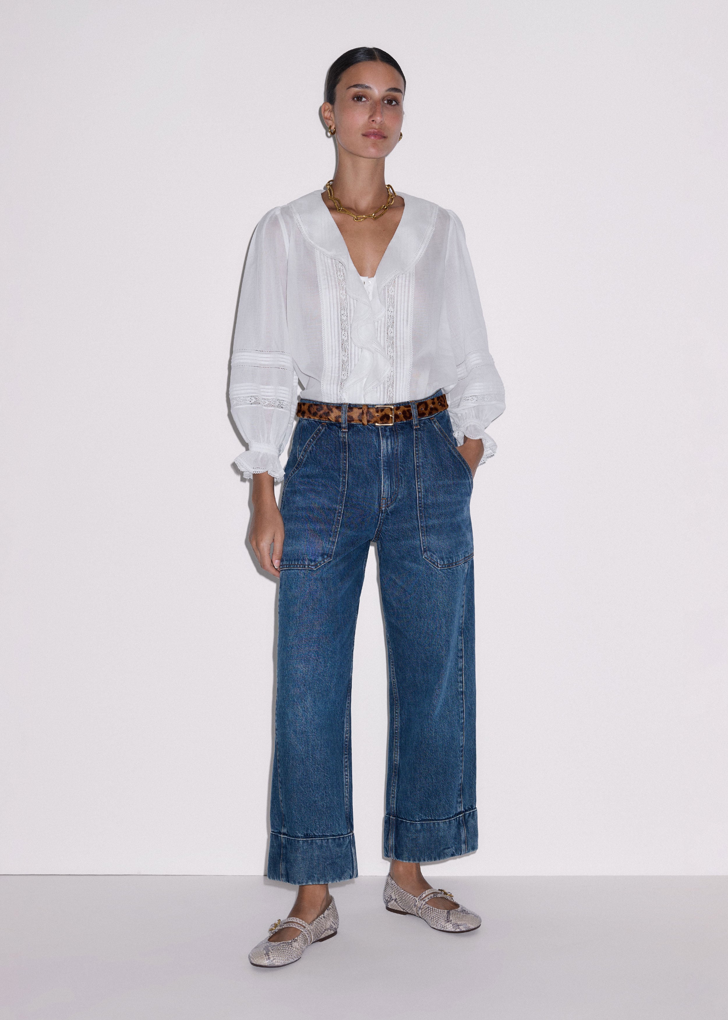 Turn-Up Straight Jean