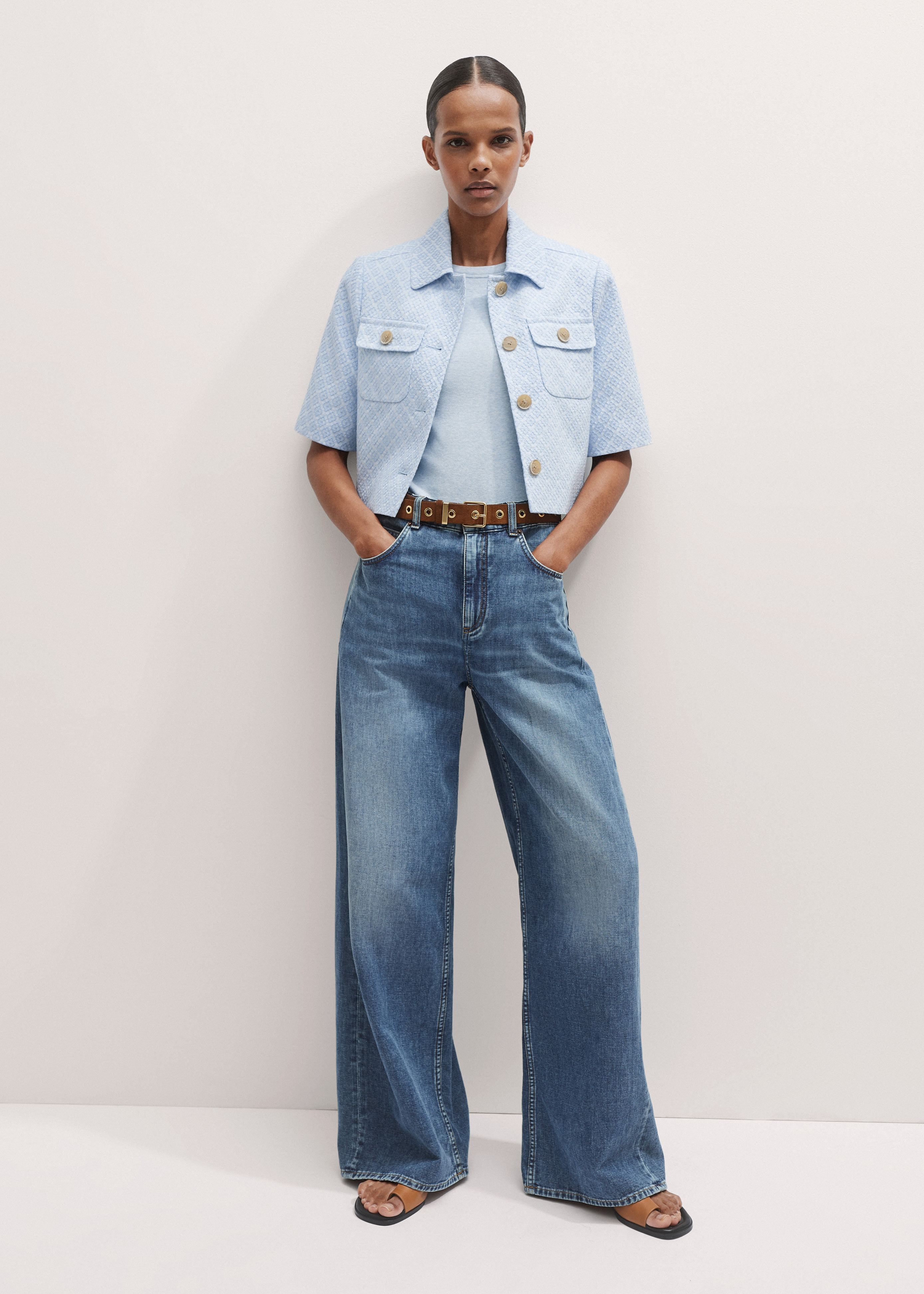 CROPPED S/S JK F.TWEED | JACKET | MADISONBLUE