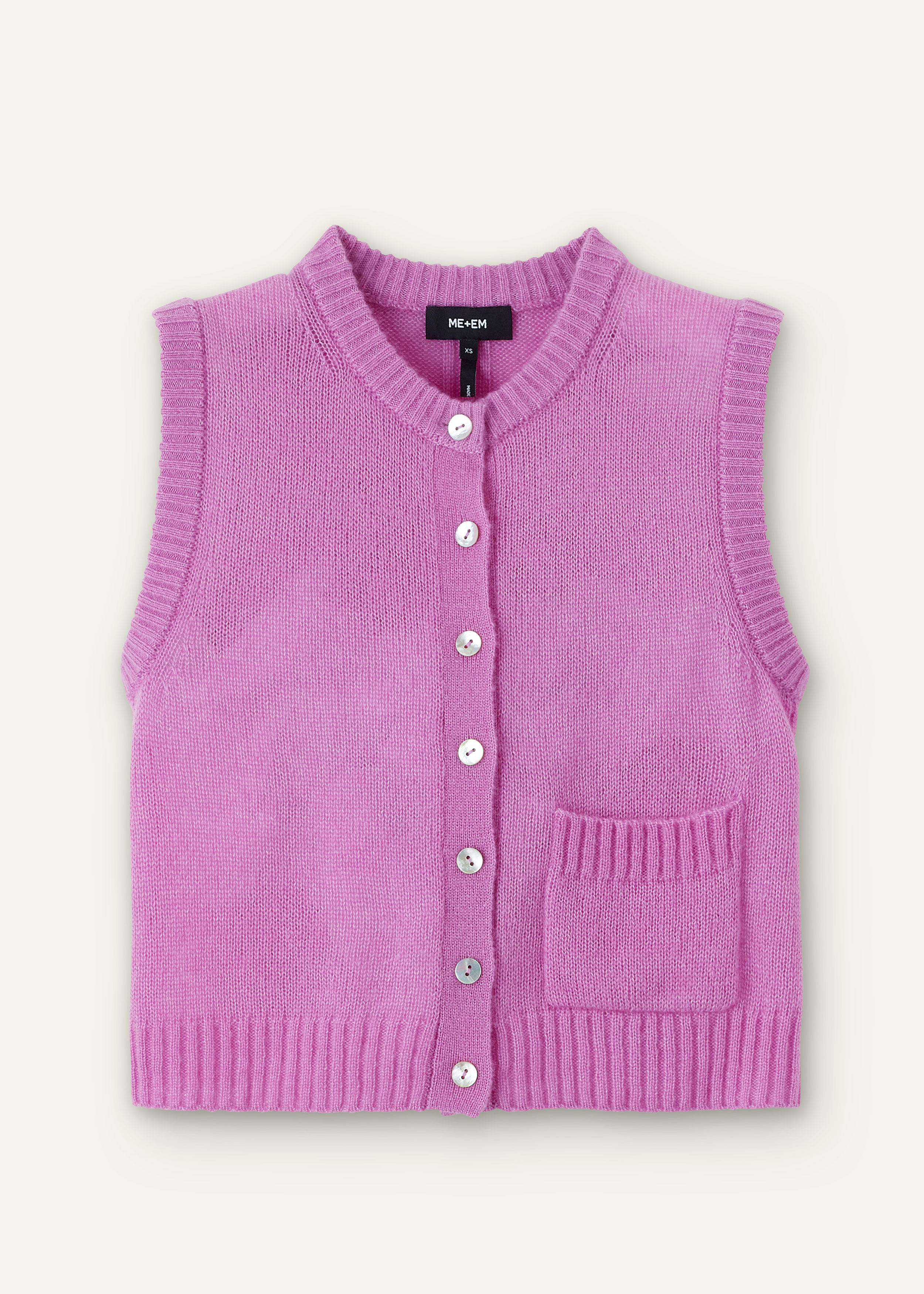 トップス Palace FAIRISLE KNIT VEST Purple Women's Purple Lofty Button-Front Vest | ME+EM