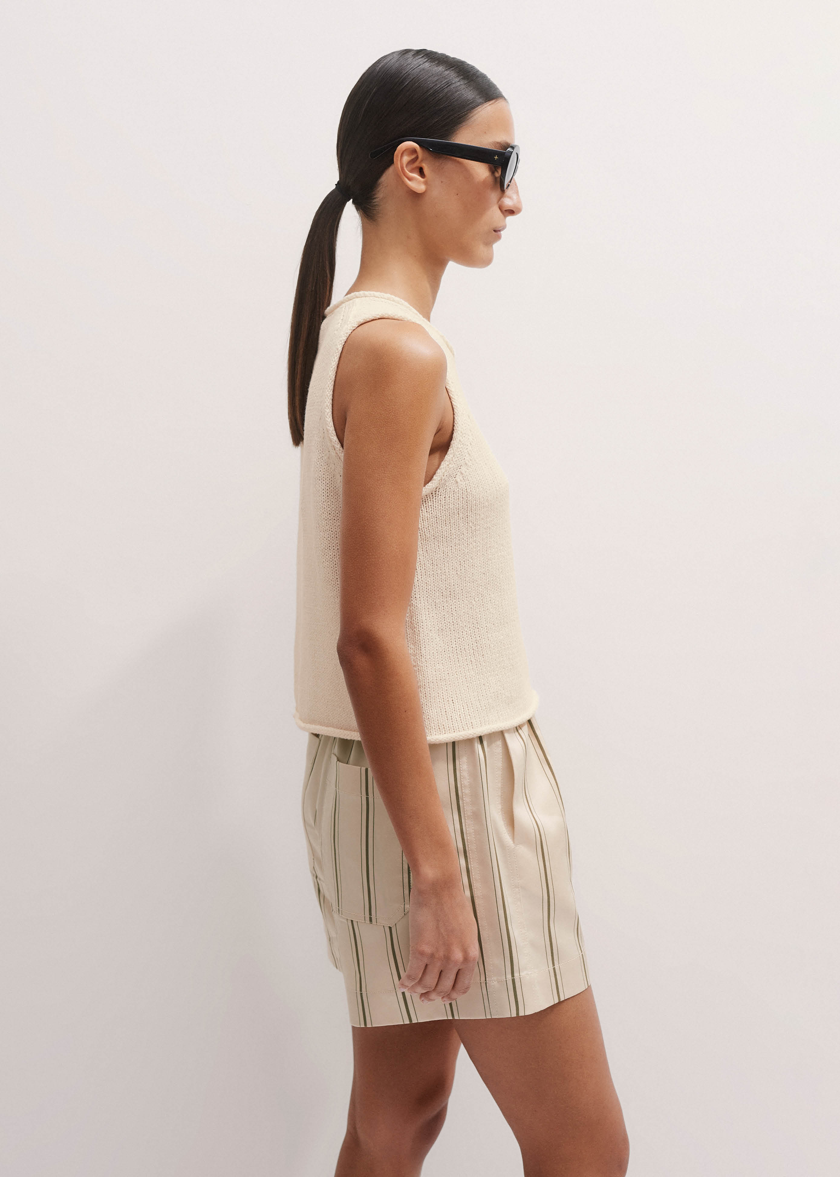 YAECA - Wirrow  Dry cotton wide knit vestコットンニット YAECA - Wirrow Dry cotton wide knit vestコットンニットの通販