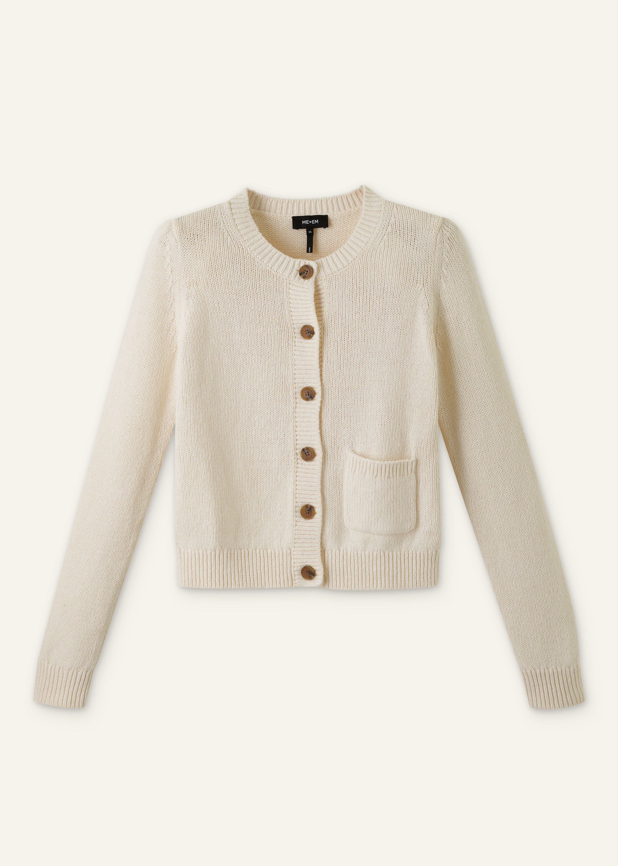 Women's Cream Chunky Knit Vest | ME+EM