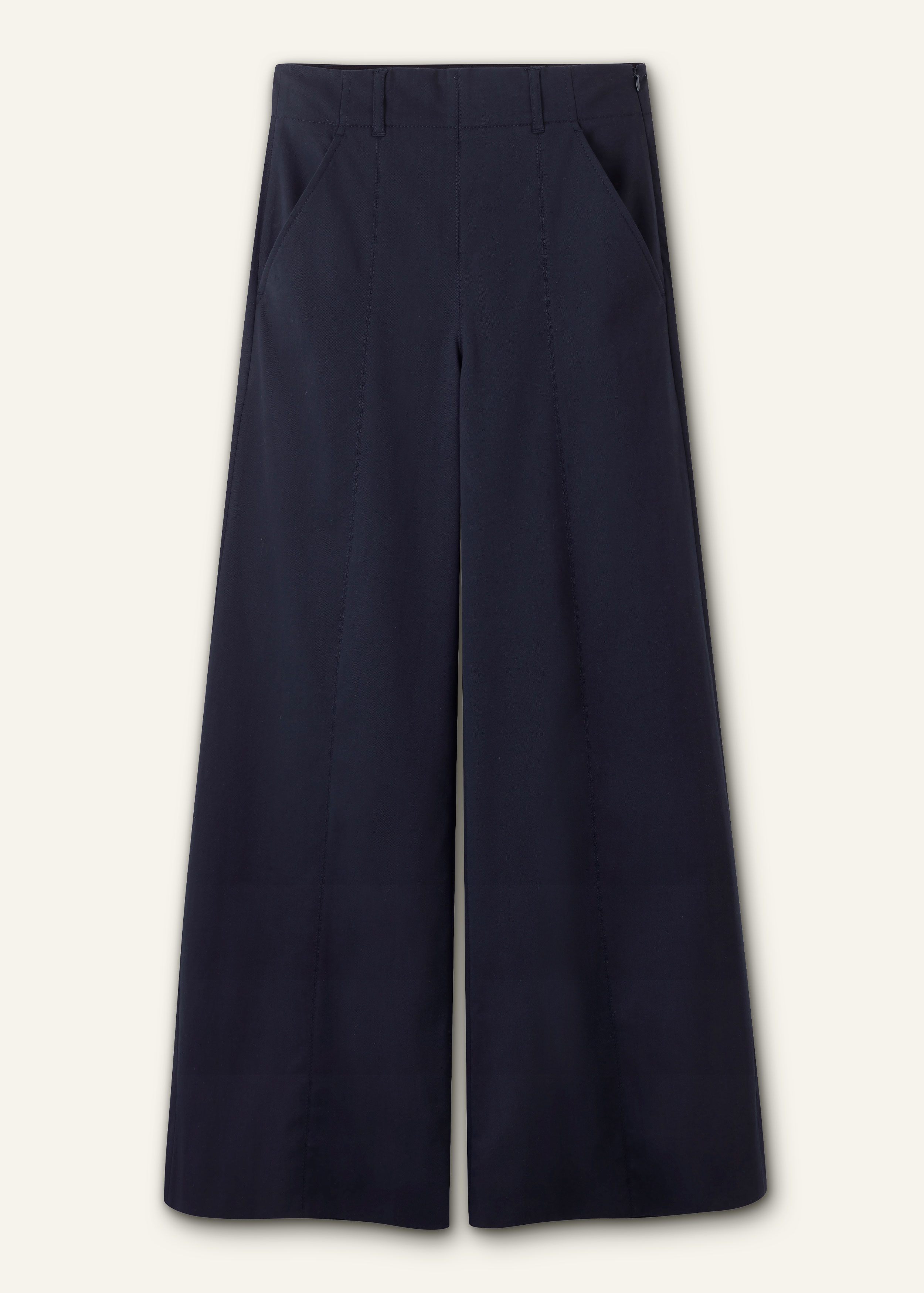 Women's Navy High Waist Wide-Leg Pant | ME+EM