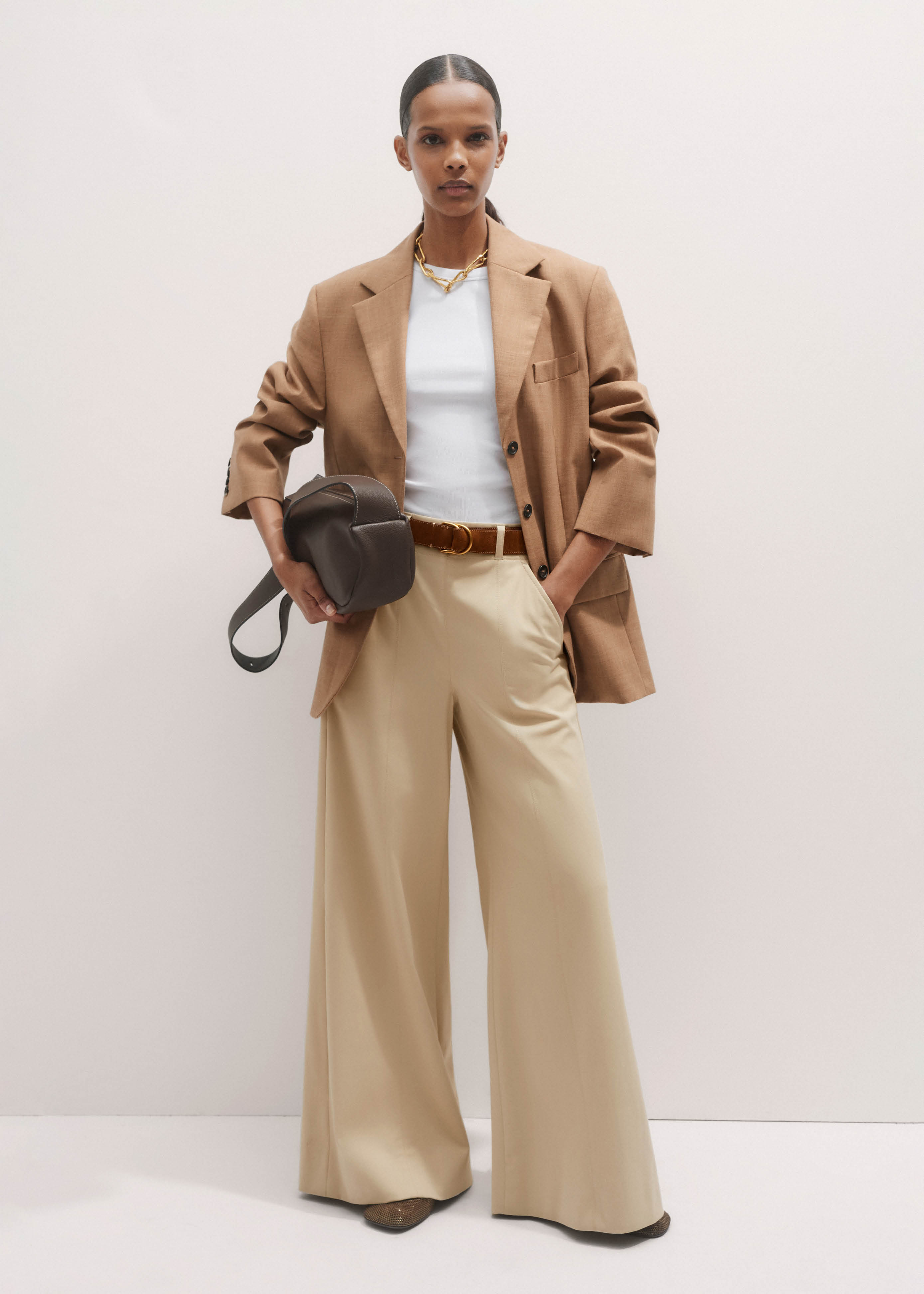 ボトムスその他 PAROSH Women Pants LILLE24D232245008 Brown Pasco Pants Sand - Alhambra | Women's Clothing Boutique, Seattle