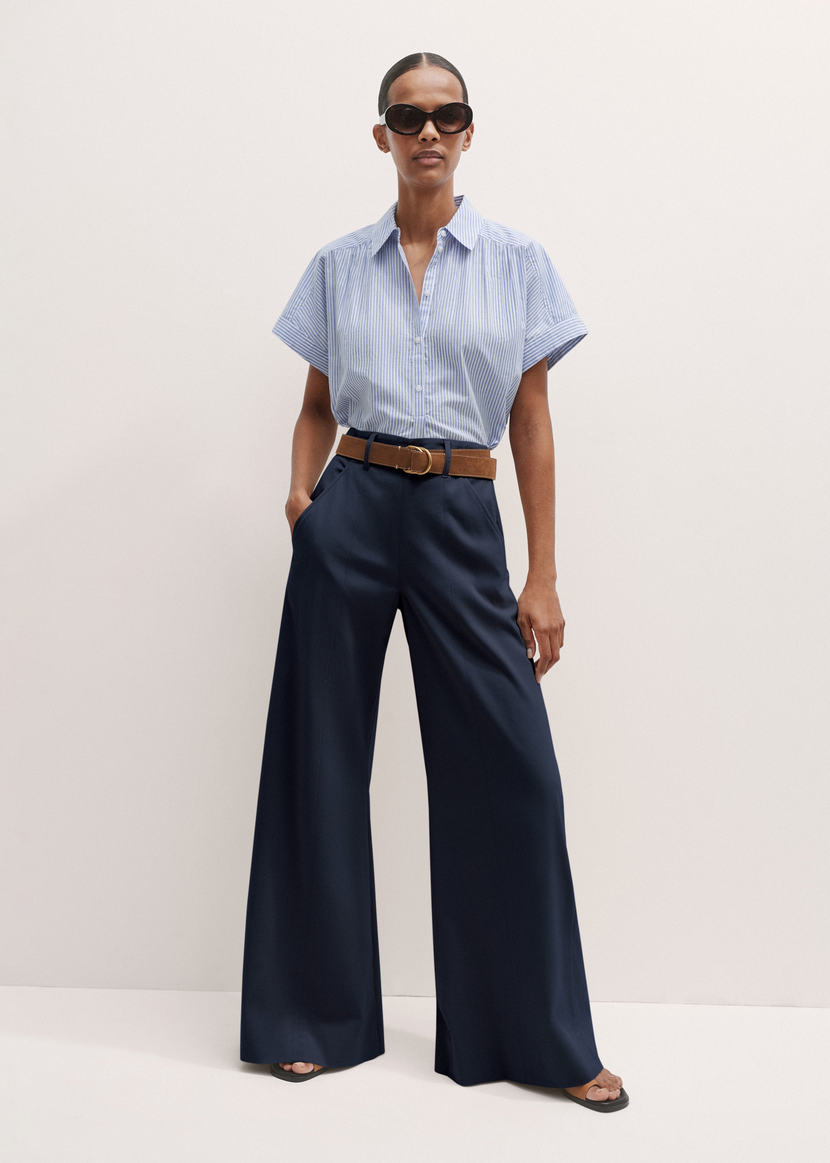 専用SOFT LIGHT SUPER WIDE PANTS NAVY 2XL Soft Scuba Wide Leg Pant - Light Navy - FINAL SALE – Senita