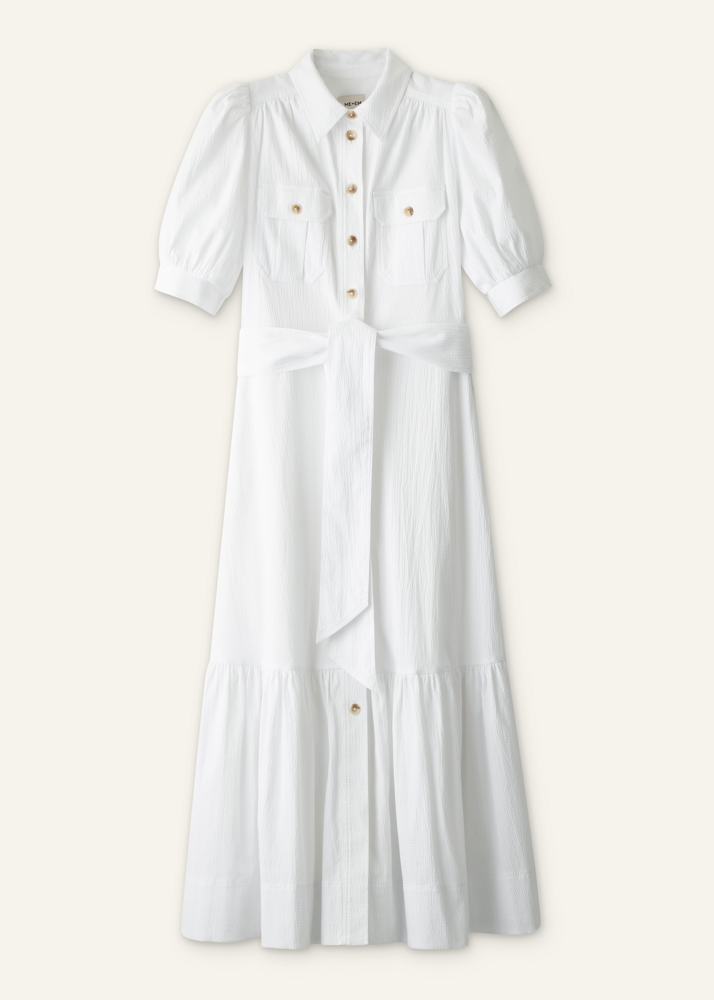 white button up midi dress Alice + Olivia Edie Corset Button Down Midi Dress, Size 8