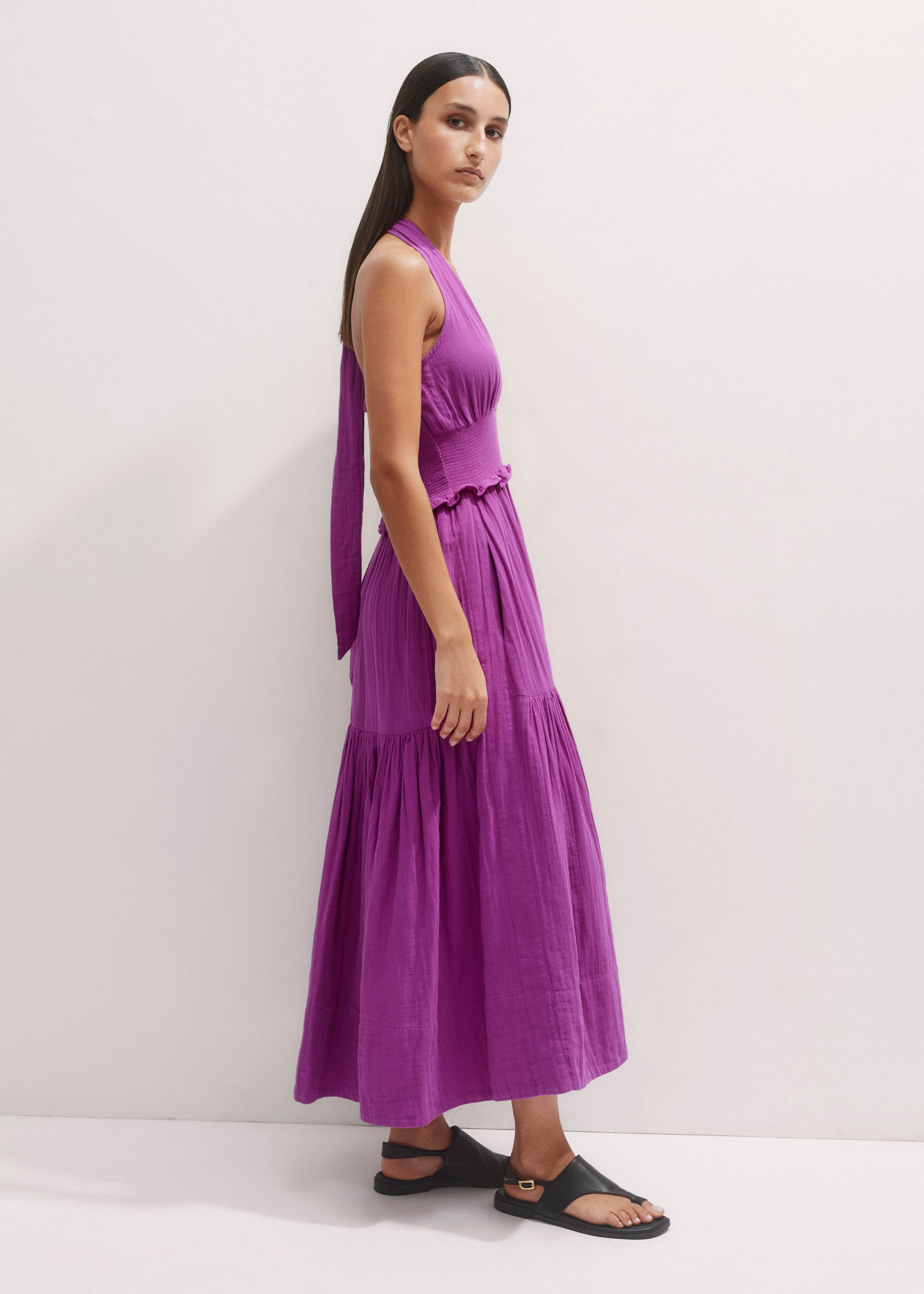 me em purple dress Me+em Towelling Sleeveless Swing Dress In Summer Purple
