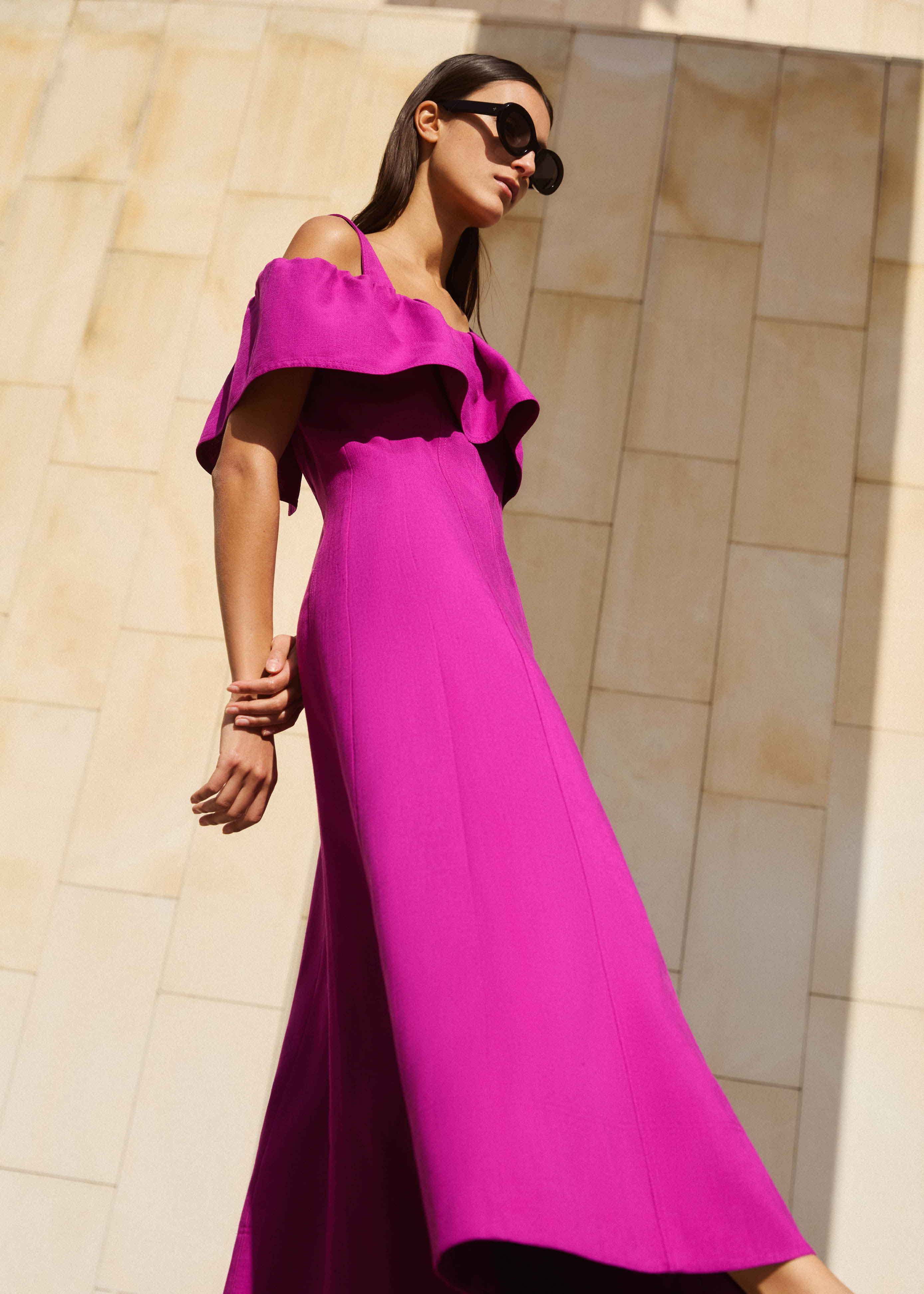 Statement Frill Maxi Dress