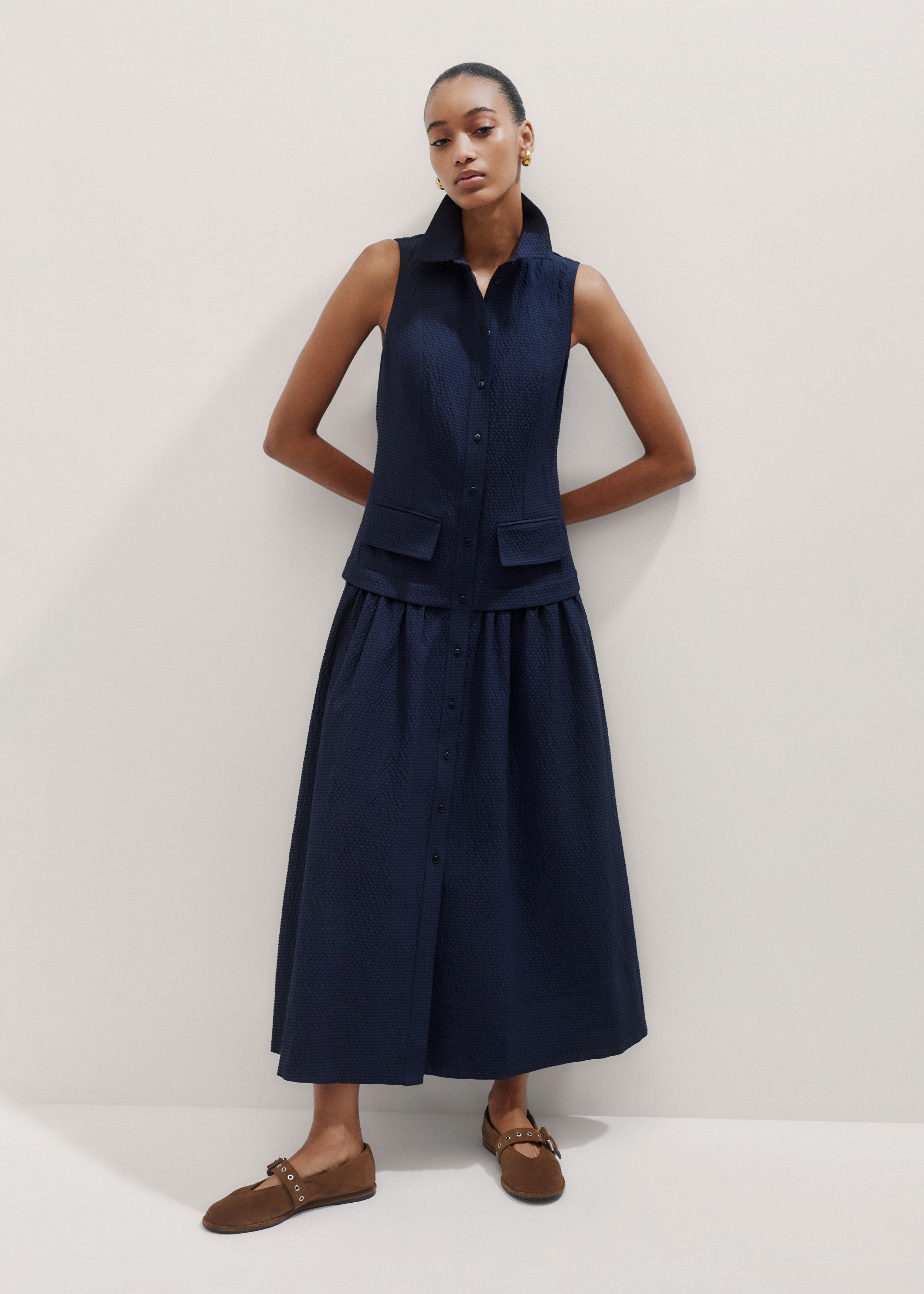 7/22中発送可能 Anduze Belted Check Dress M Shipping in mid September】Anduze Belted Check Dress