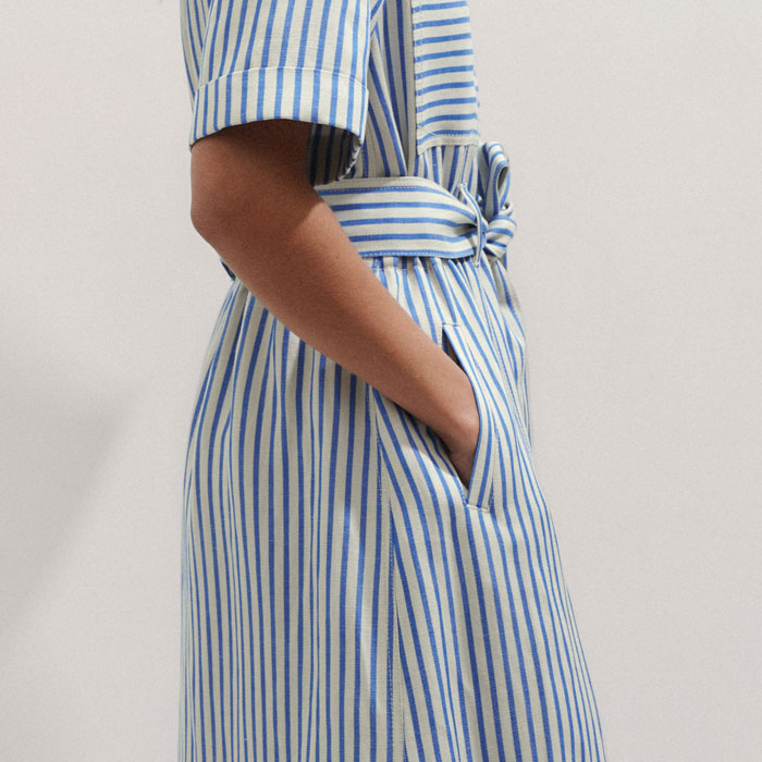 blue dress for baby girl Cabana Stripe Calypso Dress – Sunshine Tienda® main image 0