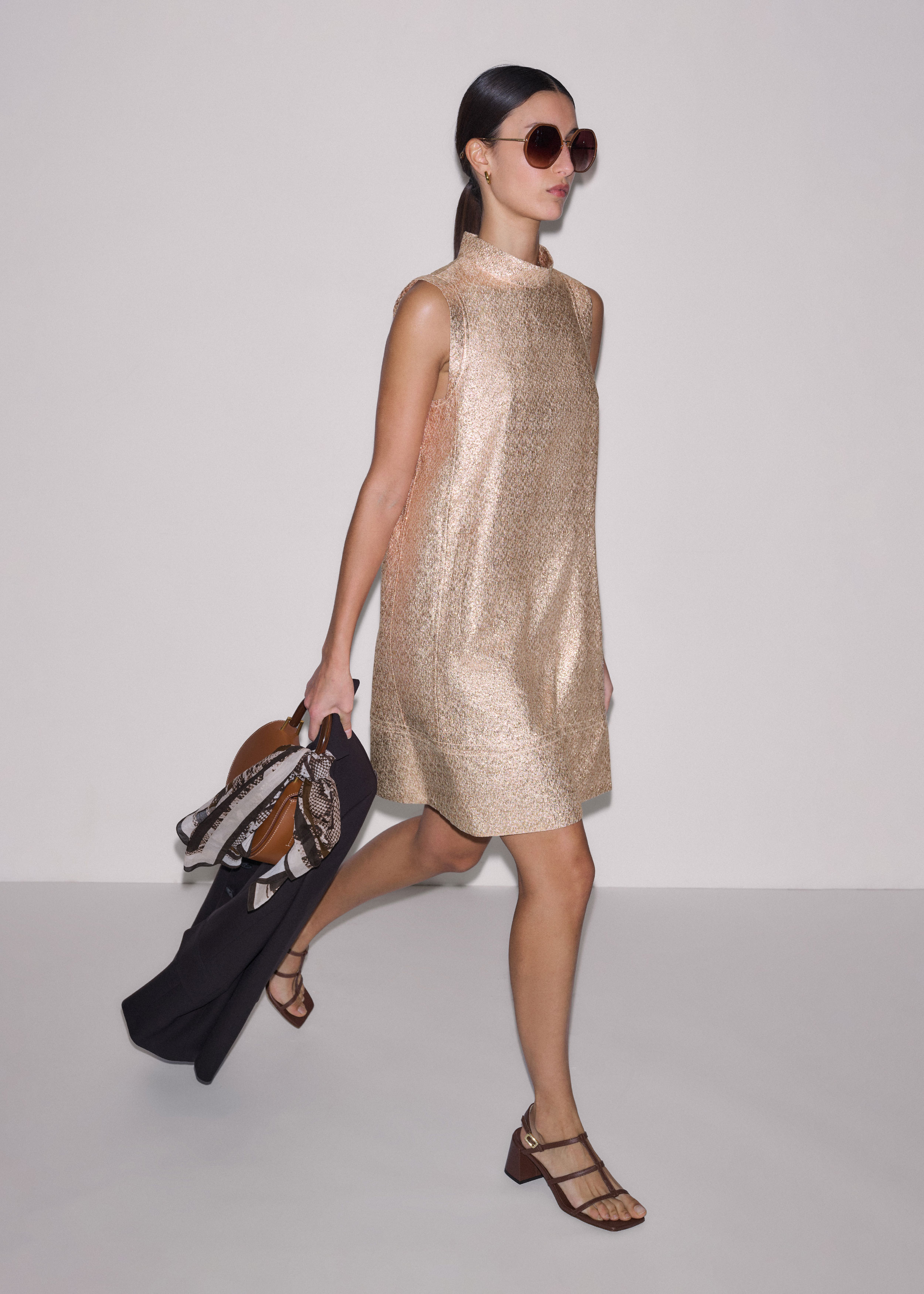 Lurex Swing Mini Dress