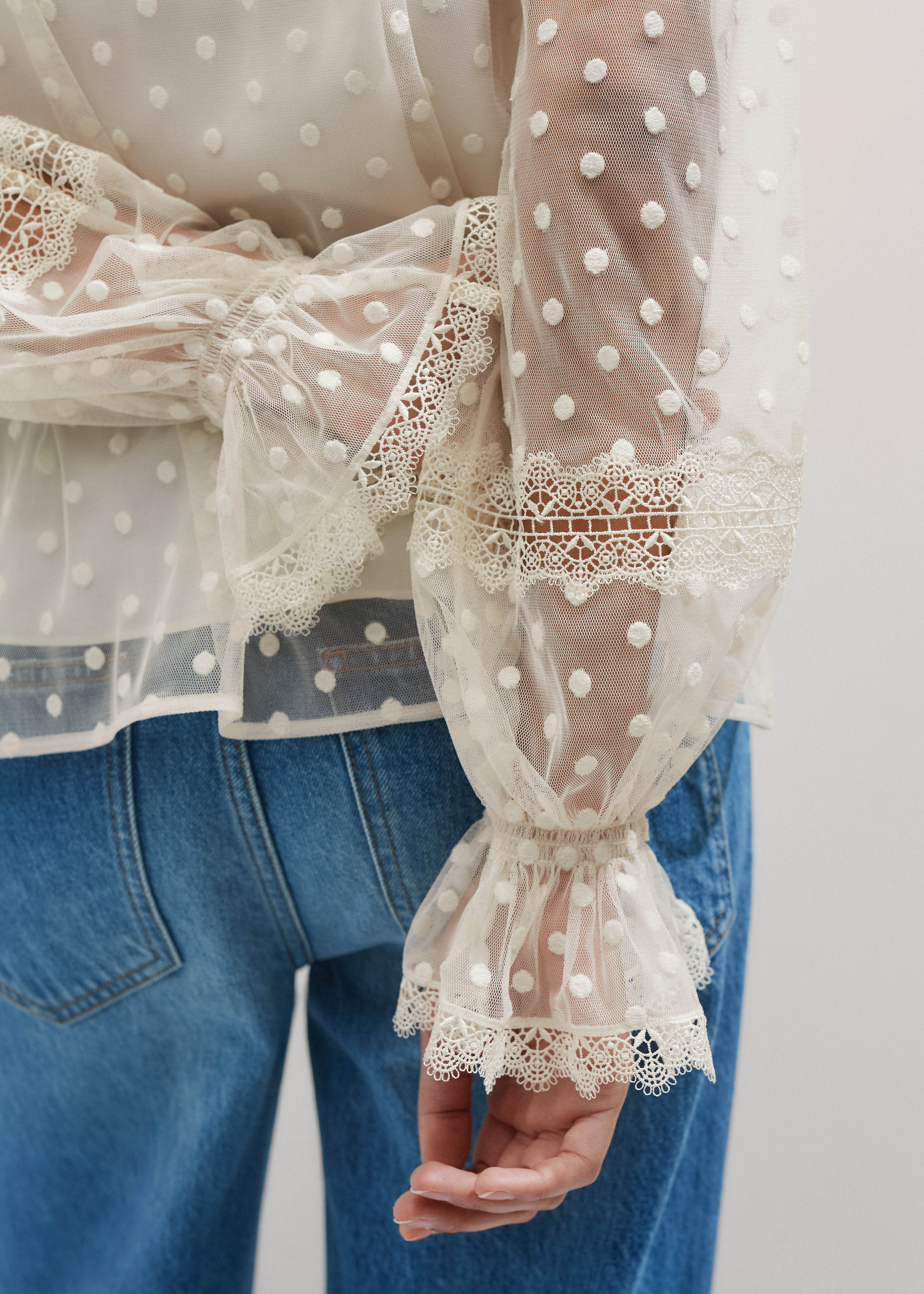 SEVENTEN Dot Tulle Blouse セブンテン ドットチュールブラウス861番