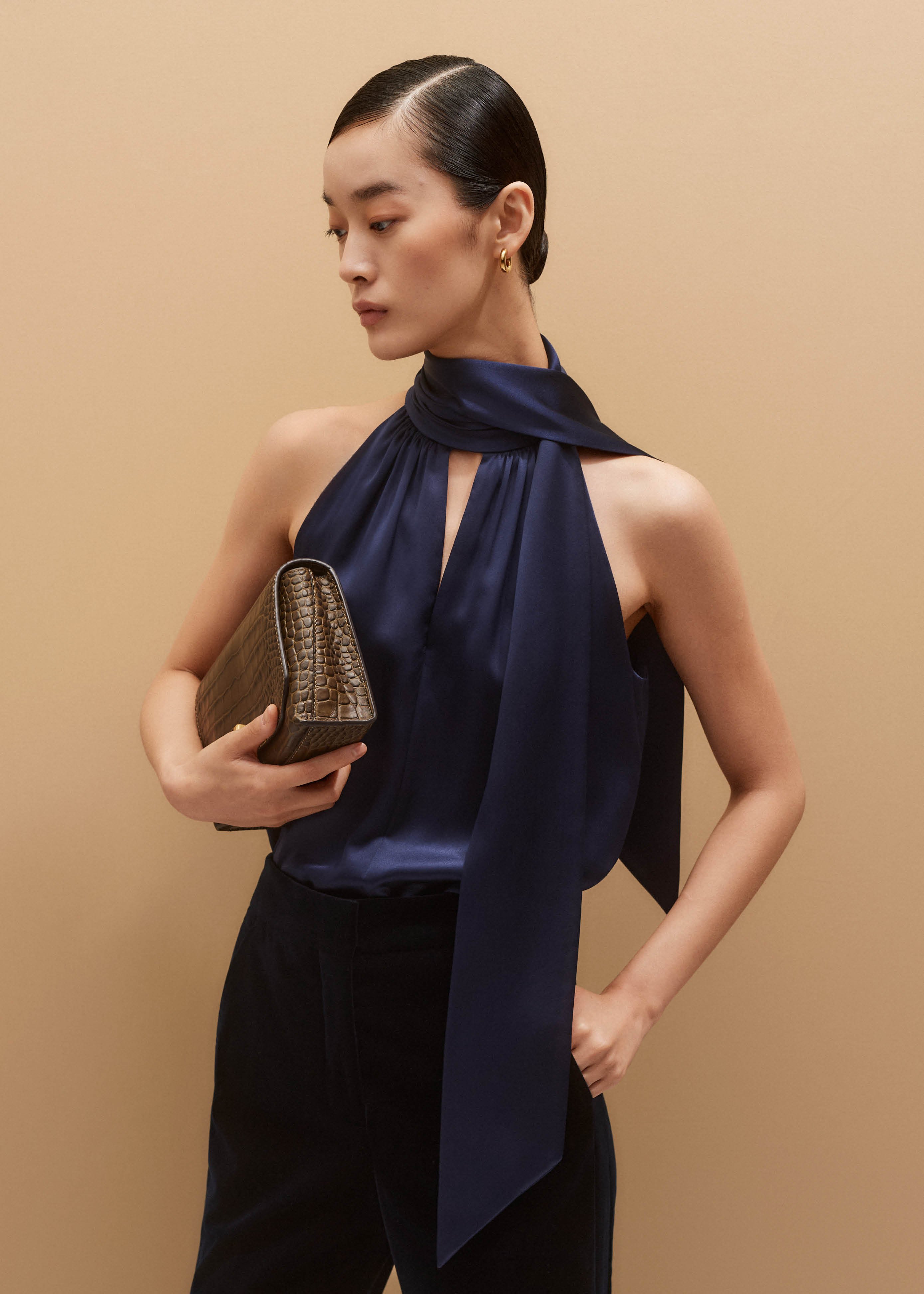 Halterneck Top + Tie