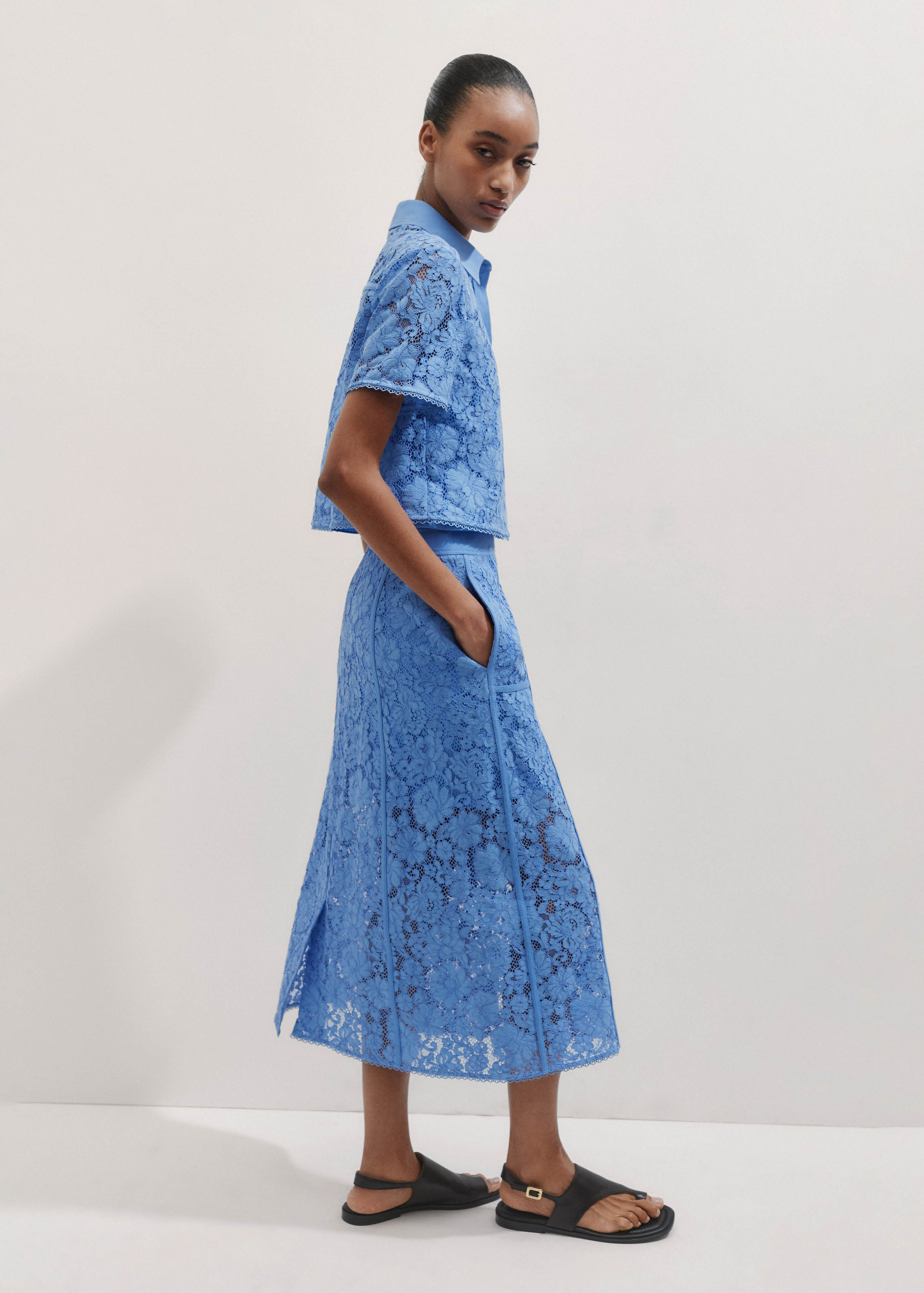 スカート carol shoppe LACE TRIM SHIRT SKIRT Deborah skirt | 100% cotton | A.P.C. Ready-to-Wear