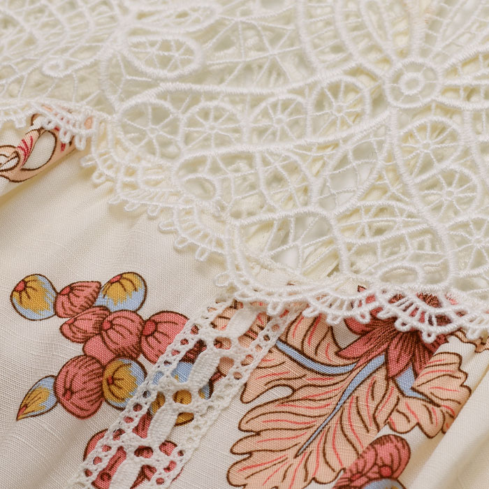 linen dress fabrics uk Tropical Cartoon Floral Cotton Linen Fabric | Best UK Prices