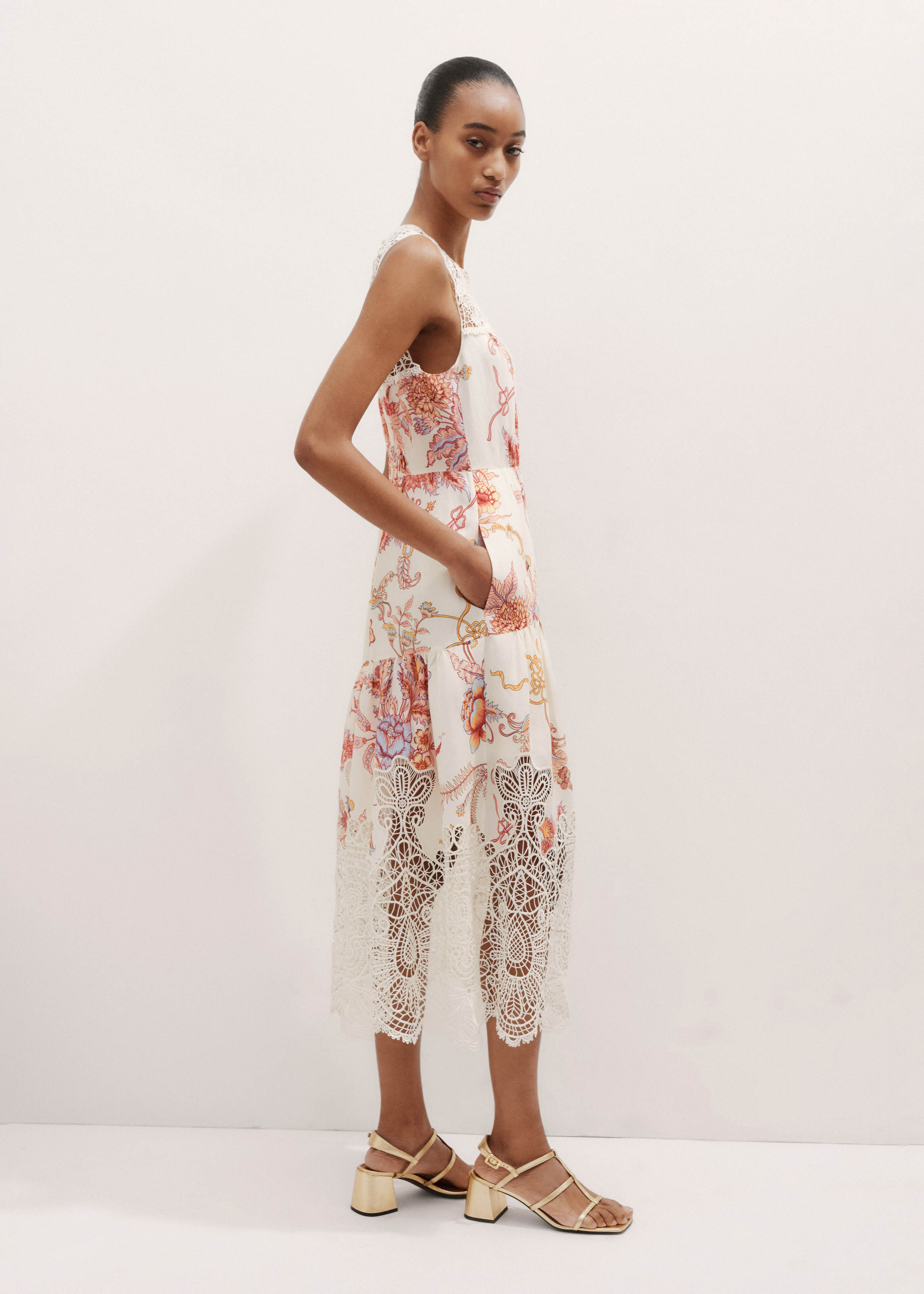 wild bloom midi dress Spell & The Gypsy Wild Bloom Midi Dress Navy 192112B41