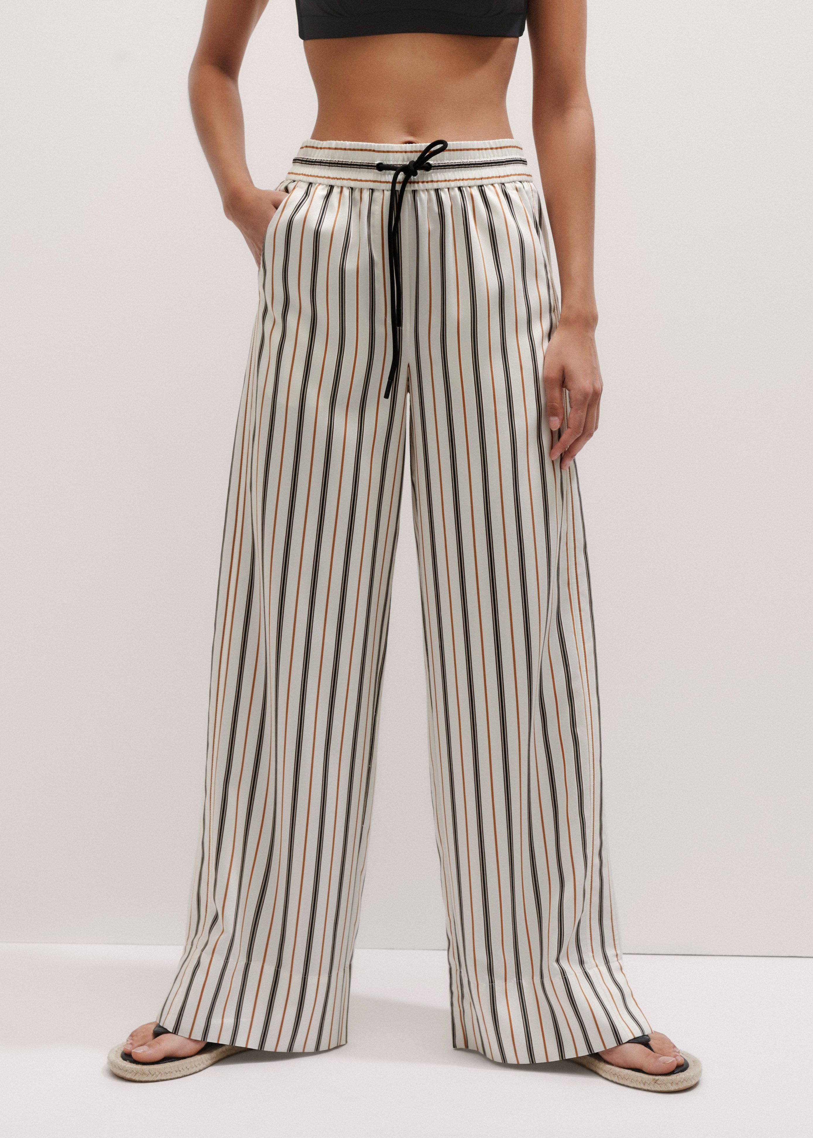 Fluid Wide-Leg Track Pant