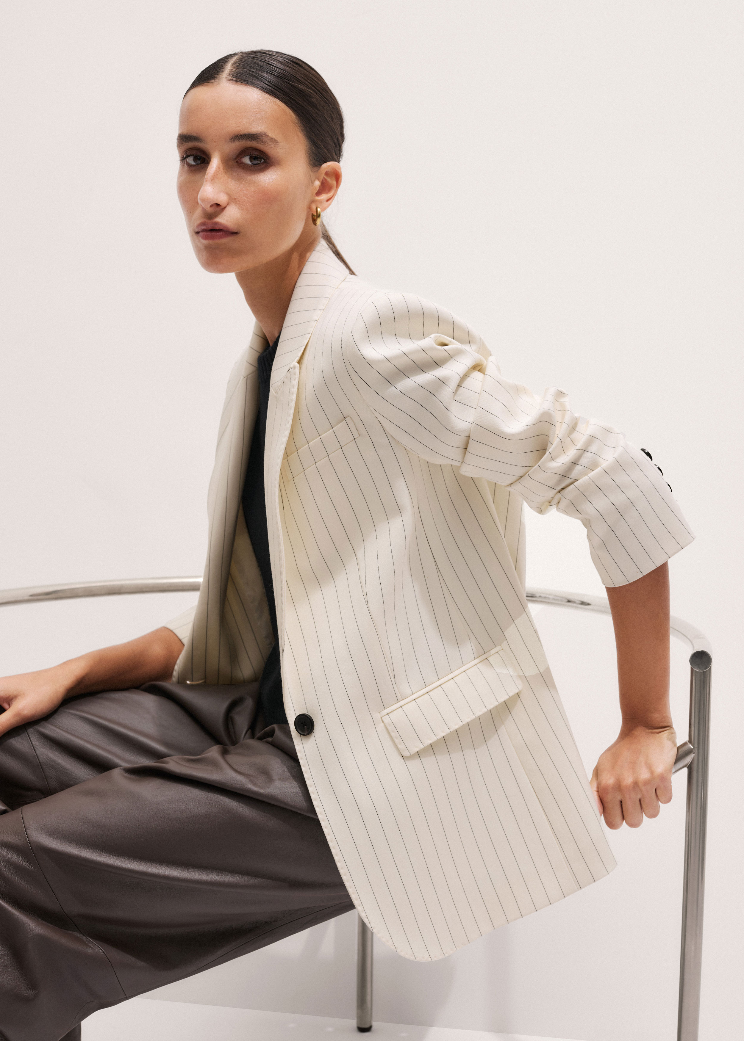 Sharp Shoulder Blazer