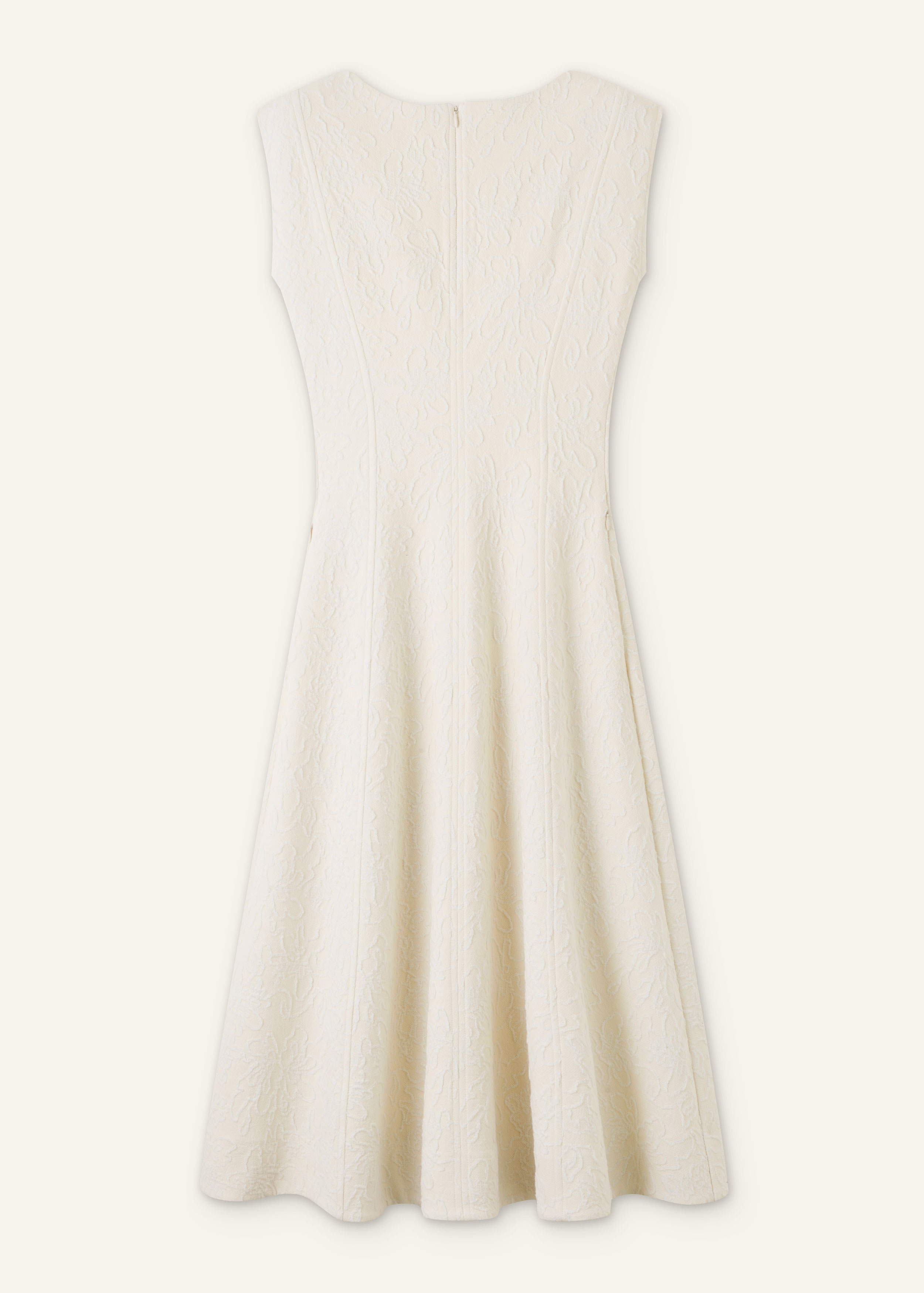 cream jacquard midi dress Cream Jacquard Print Midi Dress Mint Velvet