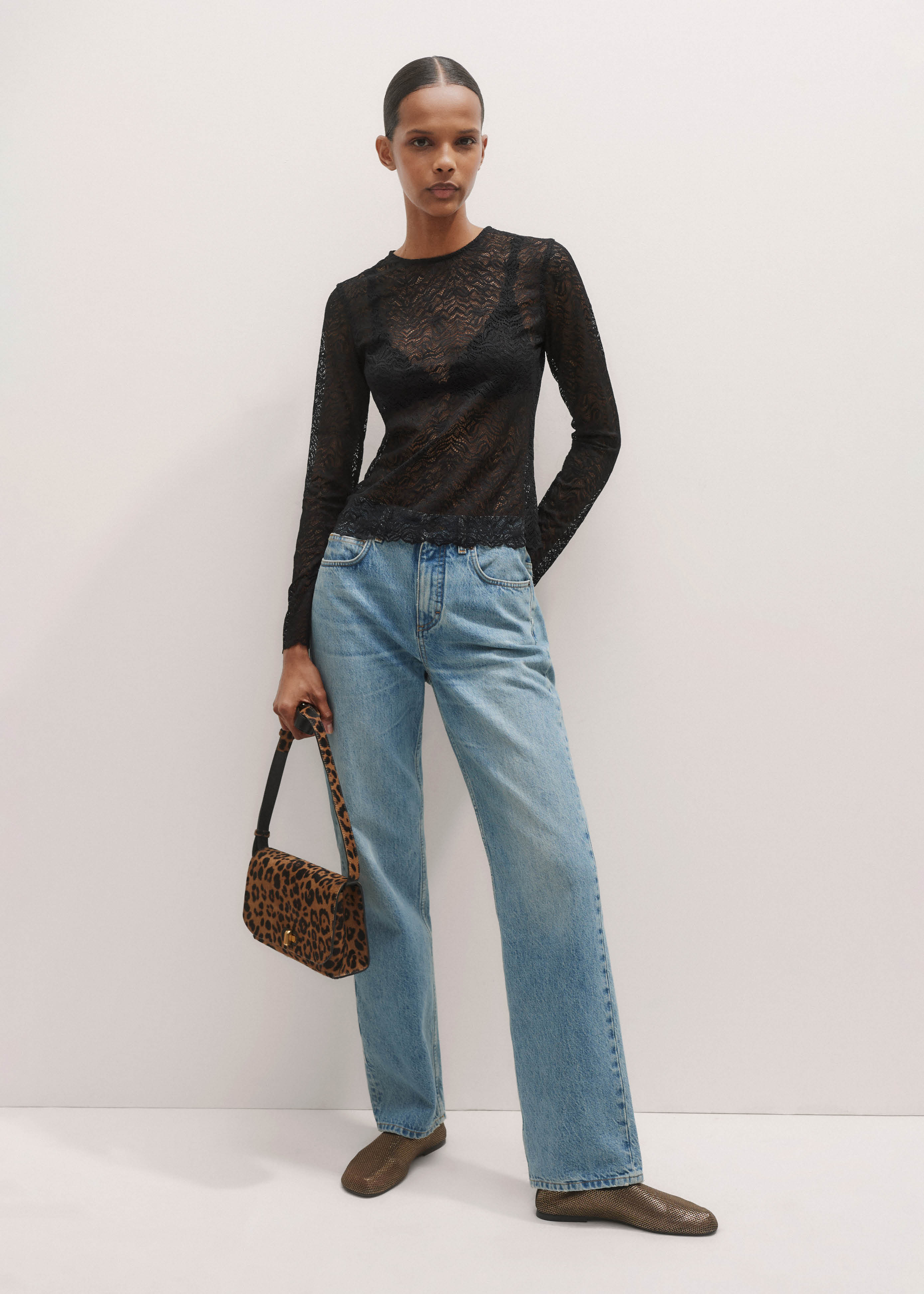 トップス andmary Emma lace tops black ANDMARY】Emma lace tops