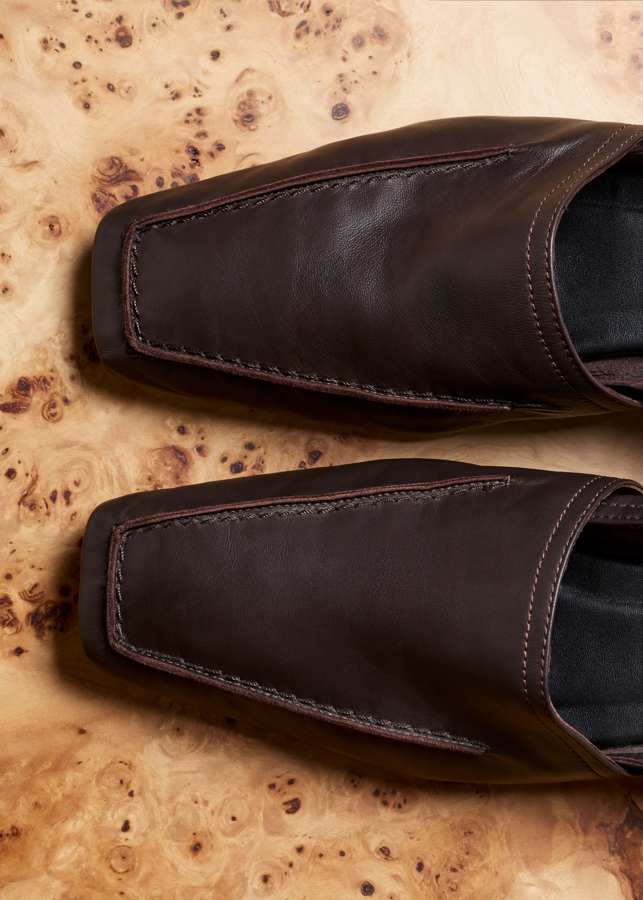 Women's Brown Square Toe Soft Loafer | ME+EM