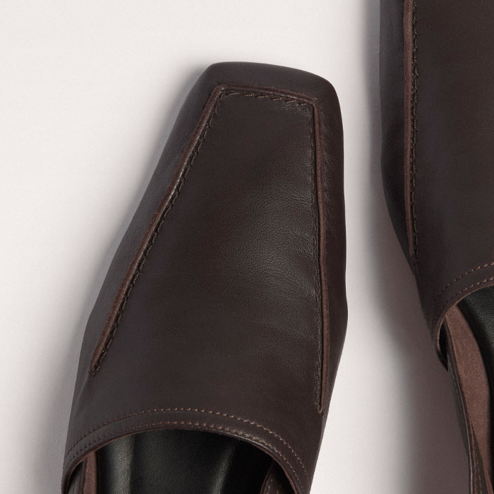 Women's Brown Square Toe Soft Loafer | ME+EM