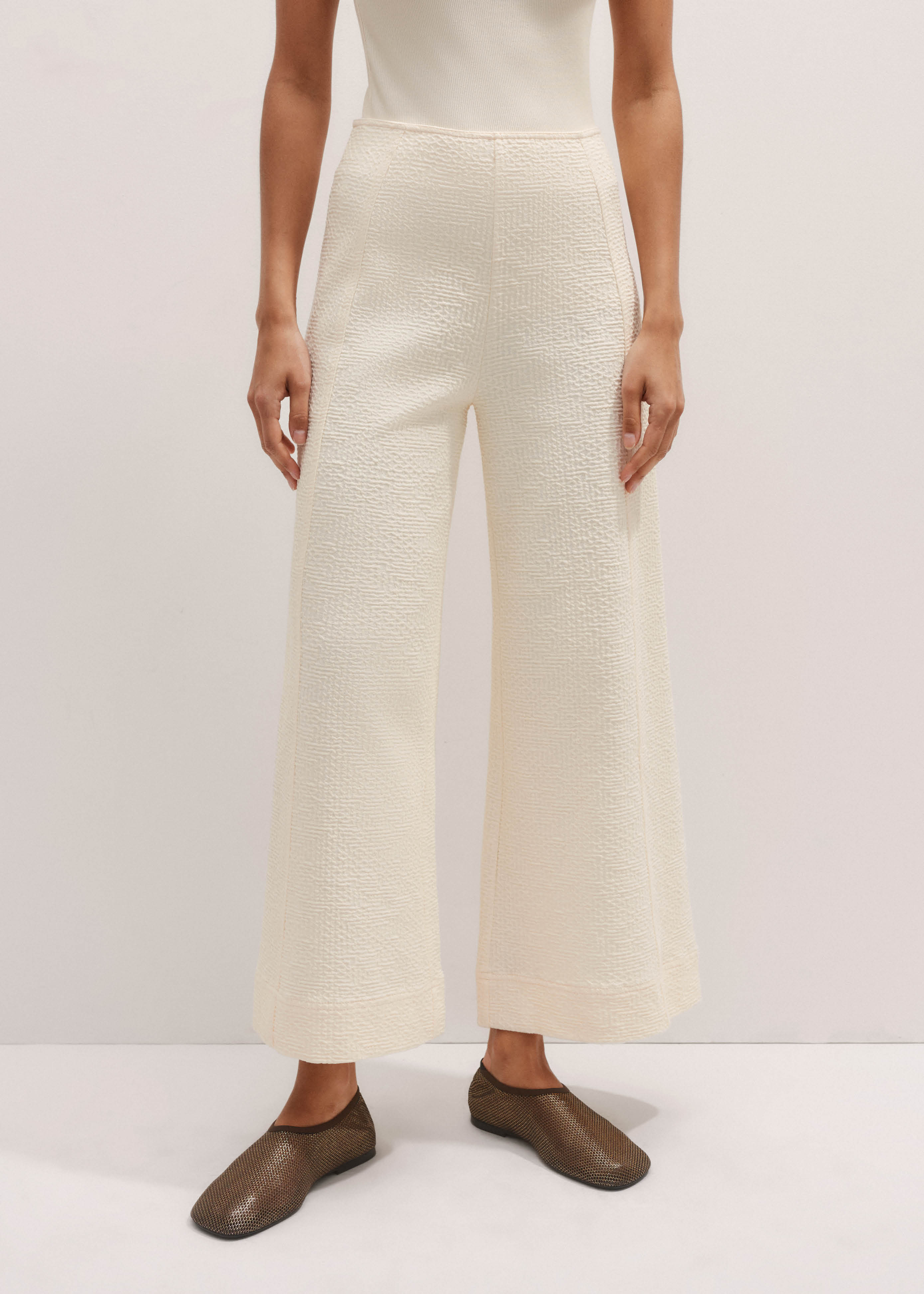 Wide-Leg Crop Trouser