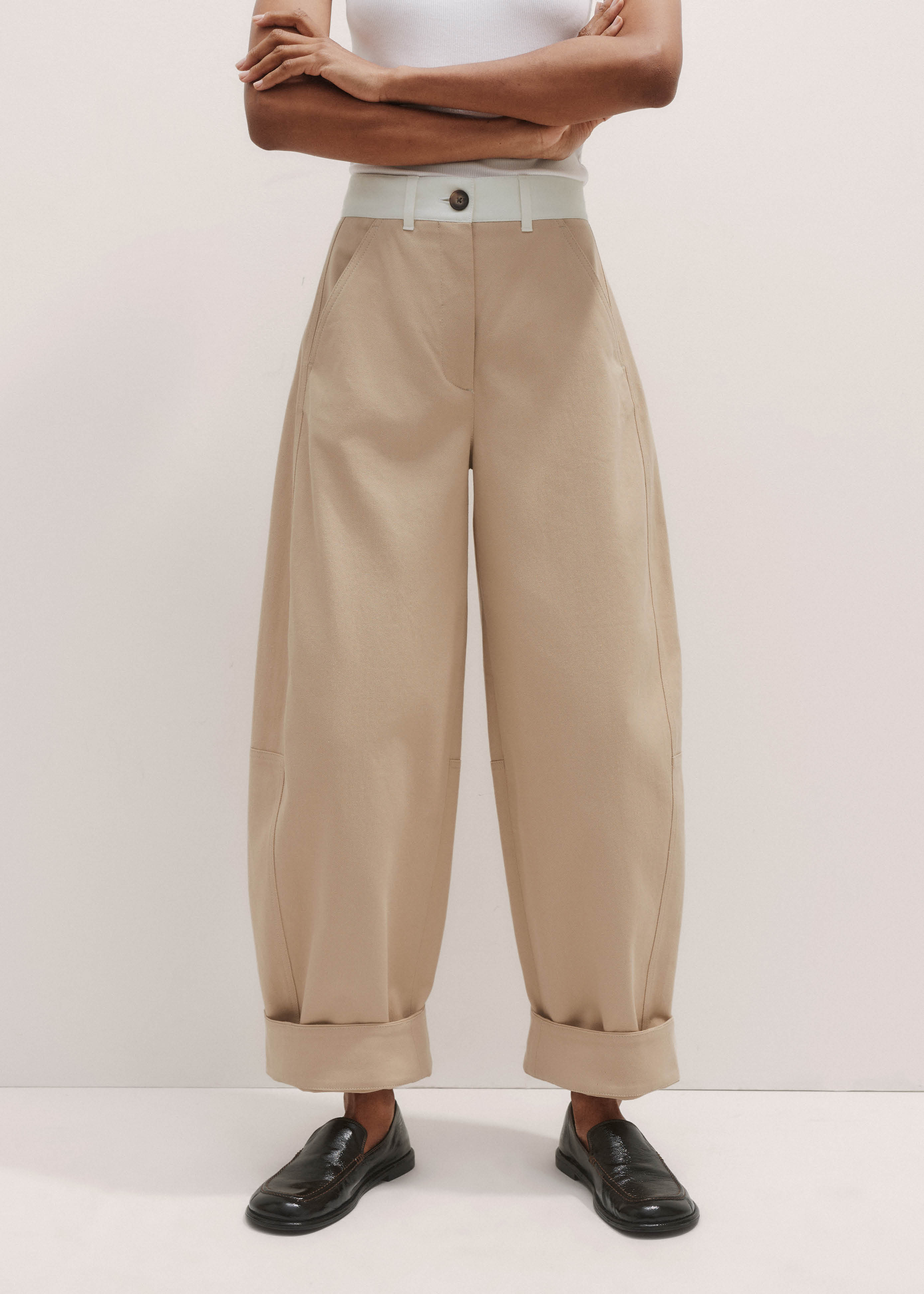 ボトムスその他 PAROSH Women Pants LILLE24D232245008 Brown Pasco Pants Sand - Alhambra | Women's Clothing Boutique, Seattle